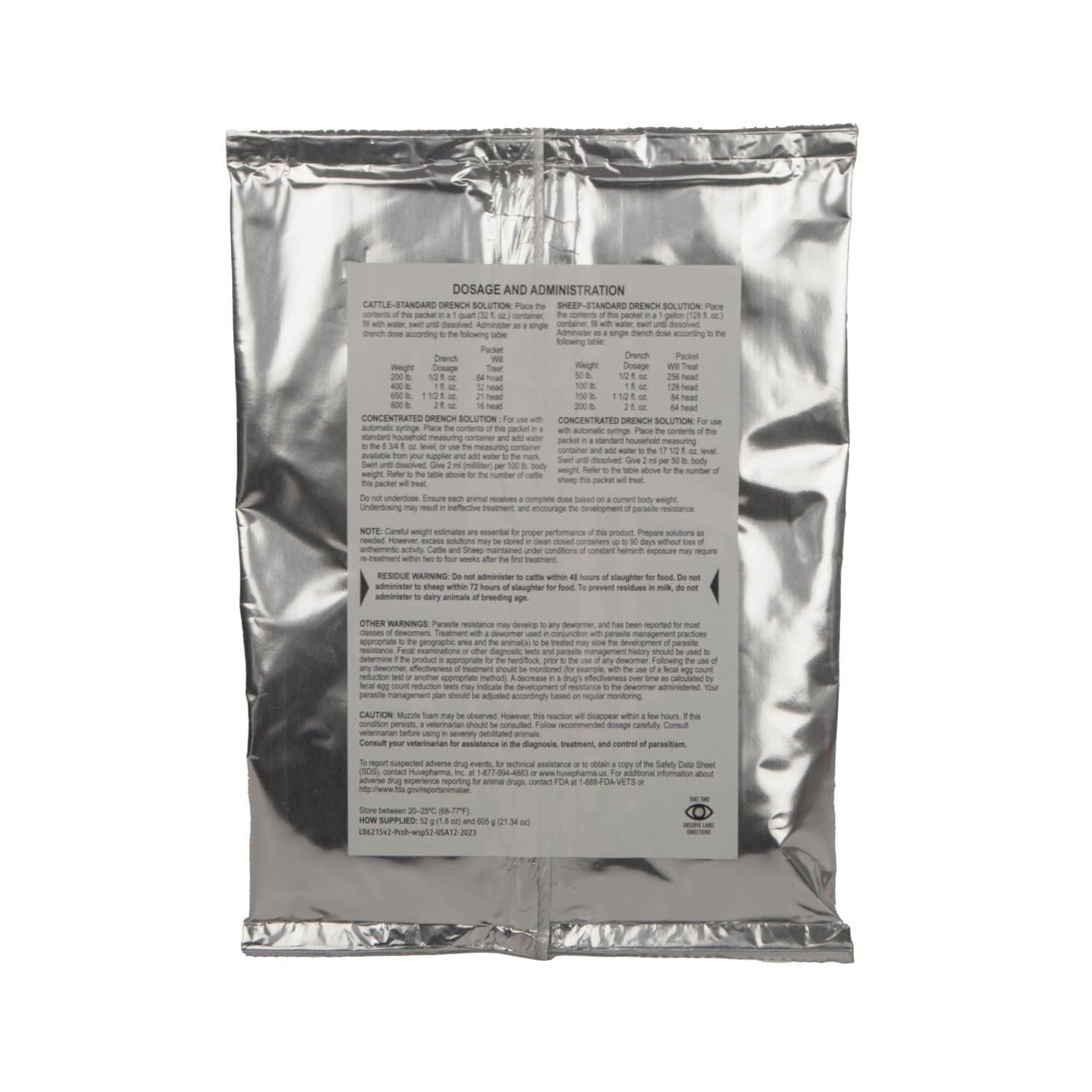 Prohibit Soluble Drench Powder for Livestock - Fast-Acting Parasite Control for Cattle, Sheep & Goats | Ideal for Pasture Rotation & Herd Health Management