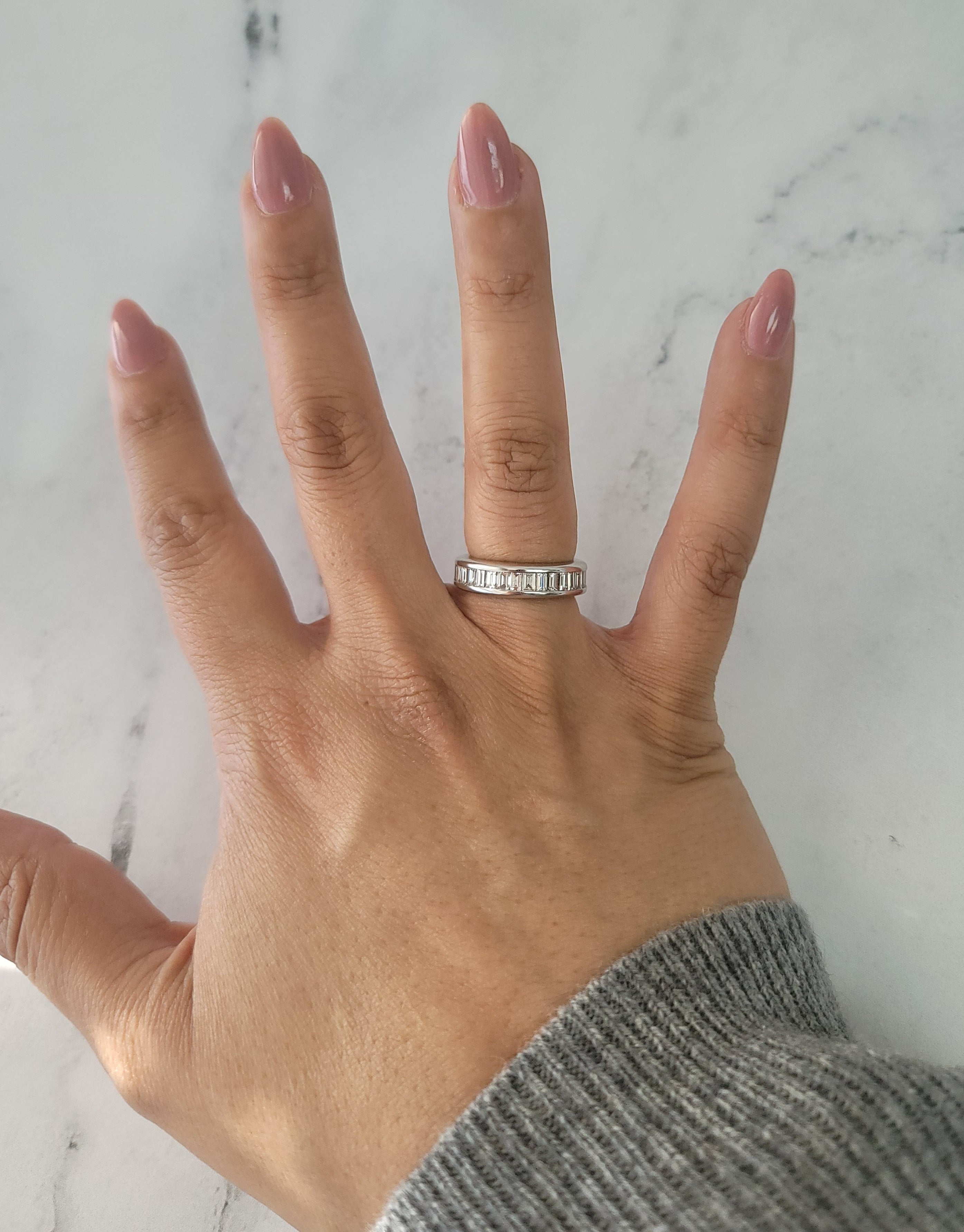 3 Carat Baguette Cut Diamond Eternity Wedding Band Ring - 14K White Gold for Women - Perfect for Anniversaries, Engagements & Special Occasions