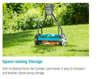 Gardena Classic 330 4027-20 Cylinder Lawn Mower - Manual Push Reel Mower for Small to Medium Lawns - Perfect for Eco-Friendly Grass Cutting in Backyards & Gardens