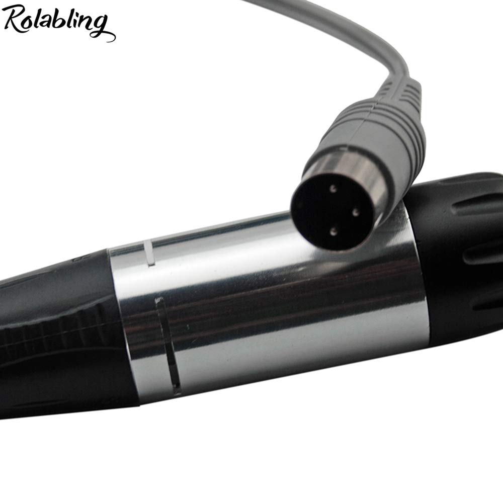Professional Electric Nail Drill Machine - 30000 RPM Low Heat Low Noise Nail File for Acrylic Manicure & Pedicure - Black 110V - Perfect for Salon, Home & Travel Nail Care