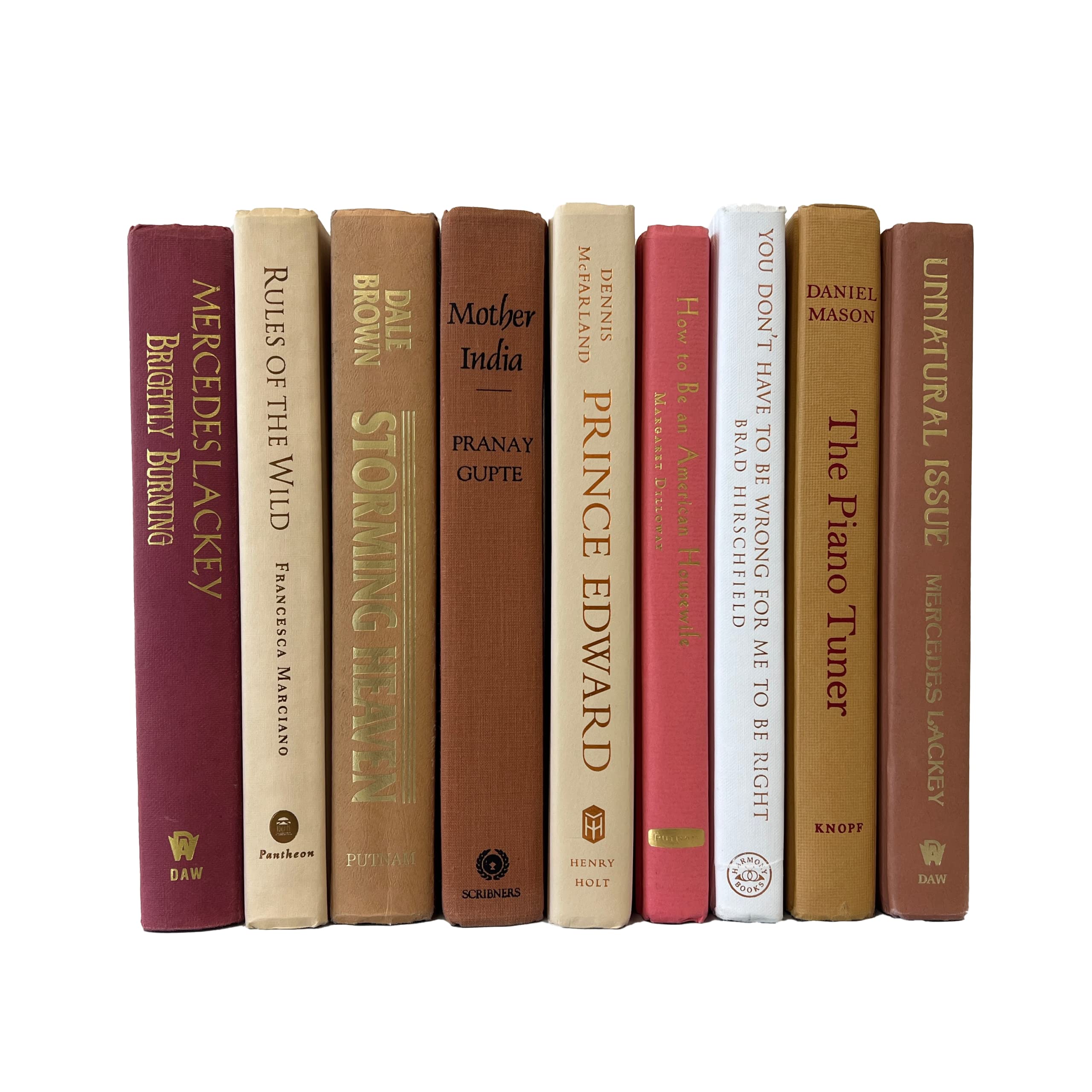 Custom Color-Coordinated Book Sets for Home & Office Decor - 7 Real Books in Curated Colors (Set 04) | Perfect for Bookshelves, Coffee Tables & Stylish Interior Design