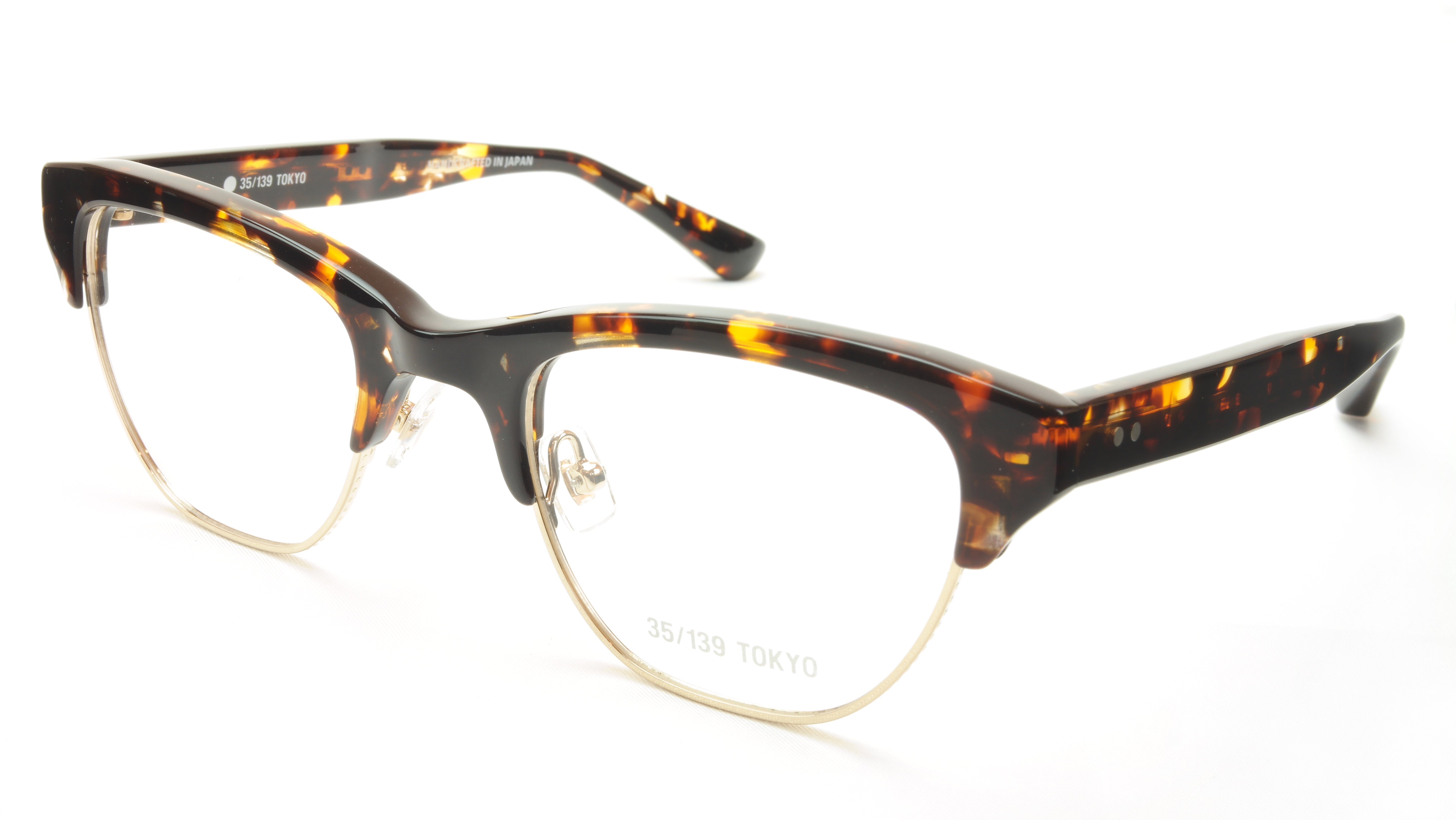Tokyo BEKKO2 107 0004 Eyeglasses Frame - Tortoise Gold Color - 51-22-145 Size - Handmade in Japan - Perfect for Reading, Work & Fashion Accessories