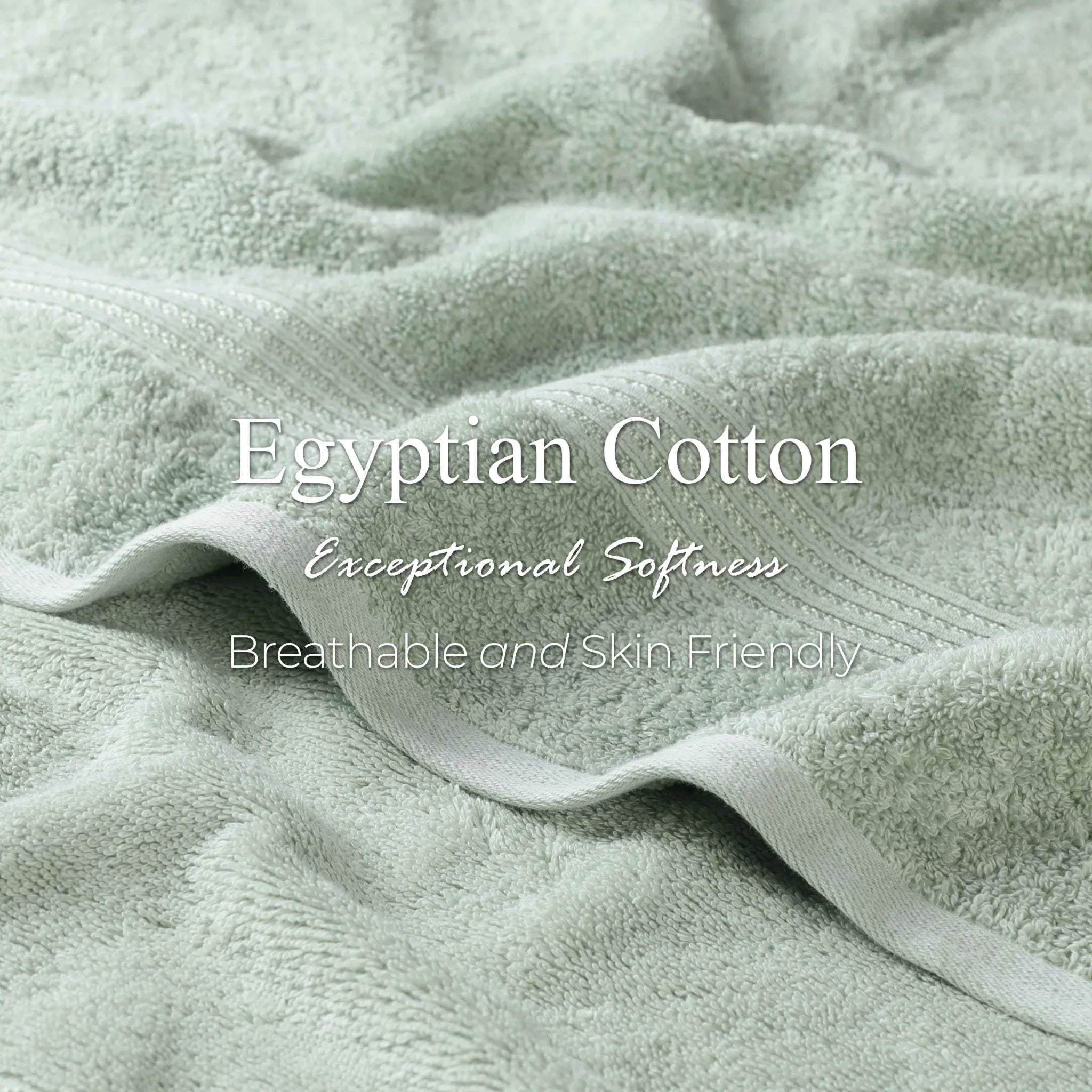 Premium 100% Egyptian Cotton Plush Hand Towels - Ultra Soft & Absorbent Bath Towel Set of 8 for Bathroom, Kitchen & Spa Luxury (24x16 Inches)