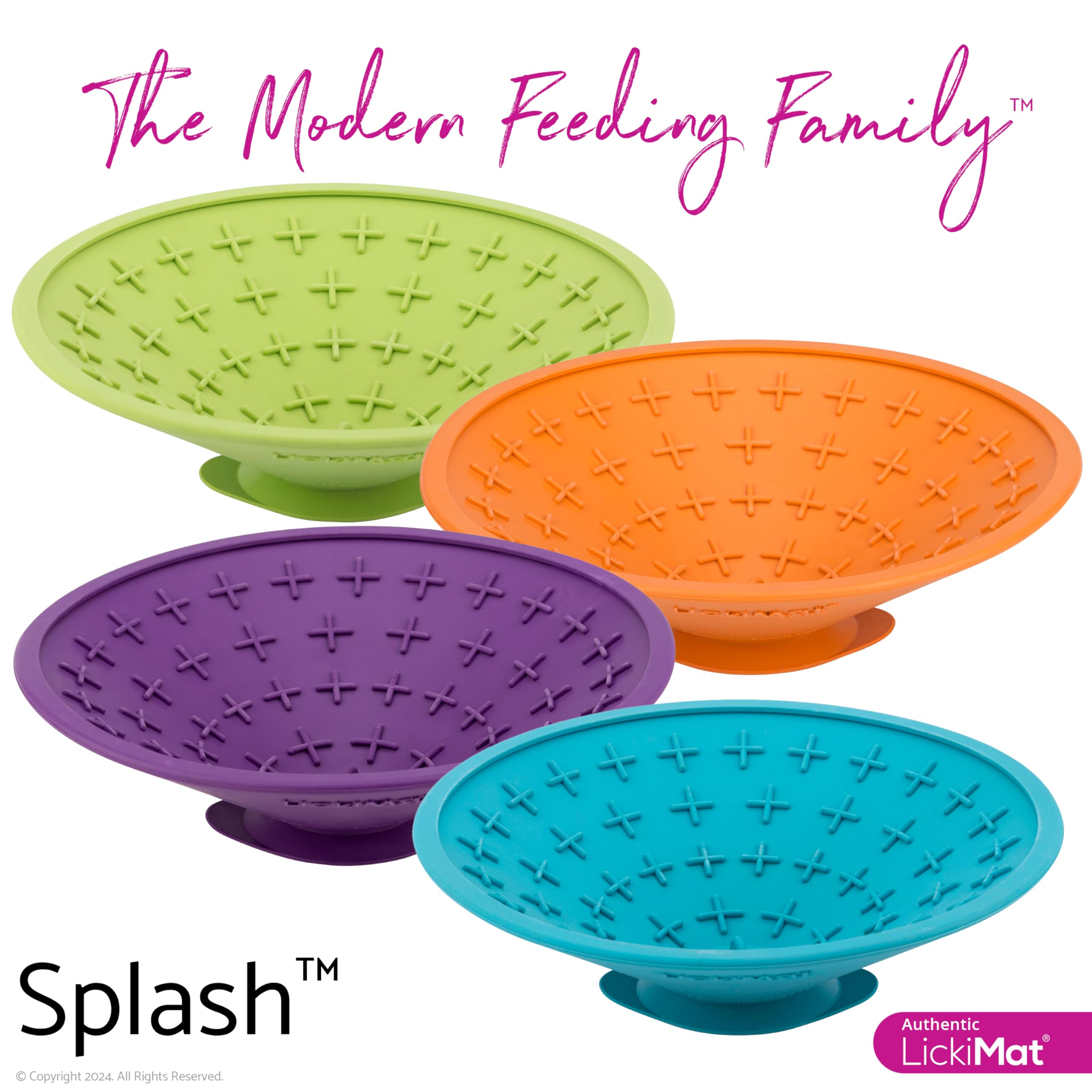 LickiMat Splash - Slow Feeder Dog Bowl & Anxiety Relief Lick Mat for Dogs | Non-Slip Pet Feeding Mat for Food, Treats, Yogurt & Peanut Butter | Fun Interactive Puzzle Toy for Mealtime & Grooming Sessions | Turquoise