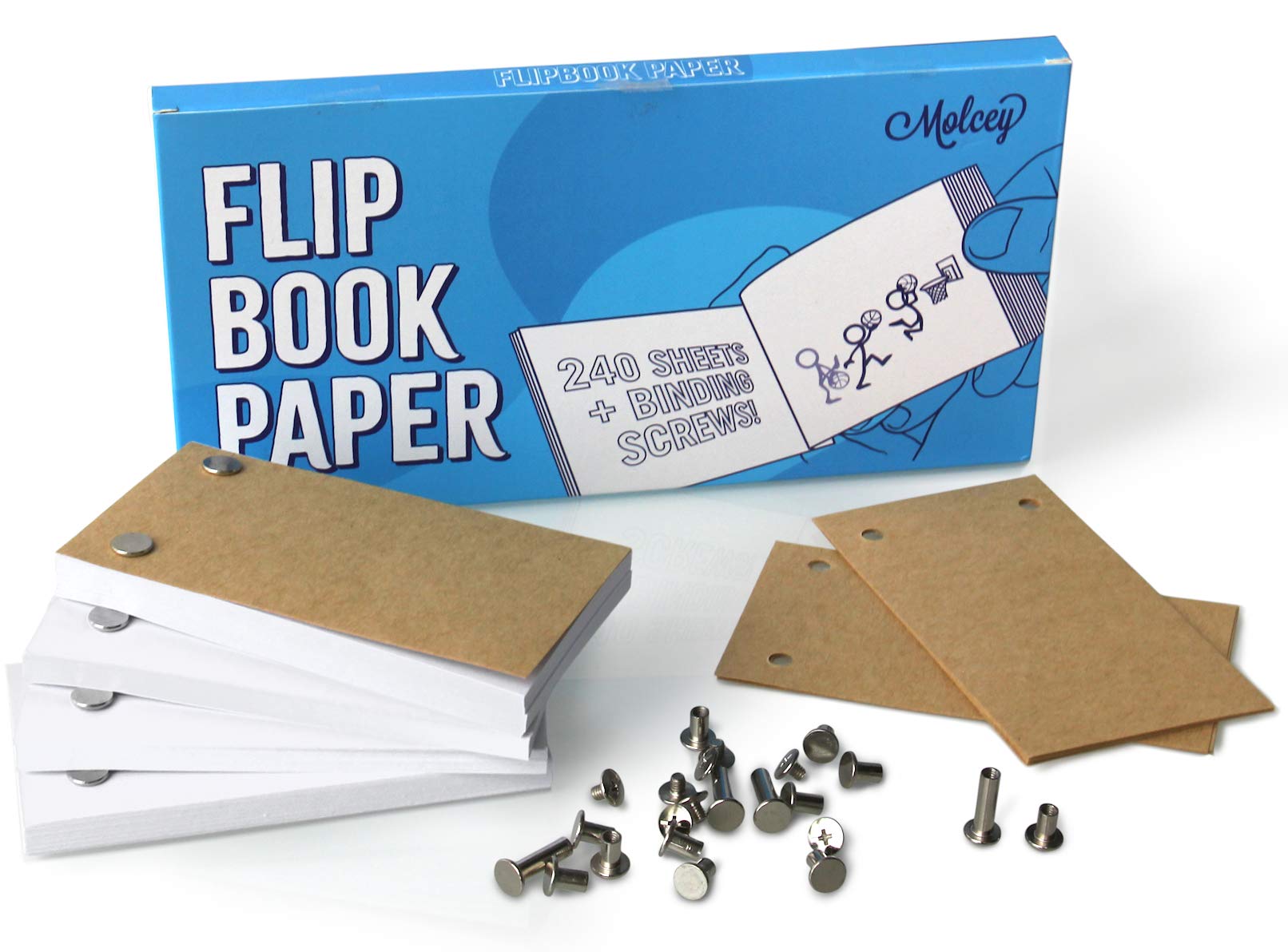 Premium Blank Flip Book Paper with Holes - 240 Sheets (480 Pages) for Animation & Drawing | Compatible with Light Pads & Flip Book Kits | Ideal for Artists, Students & DIY Animation Projects | Sketching Supplies & Comic Book Creation