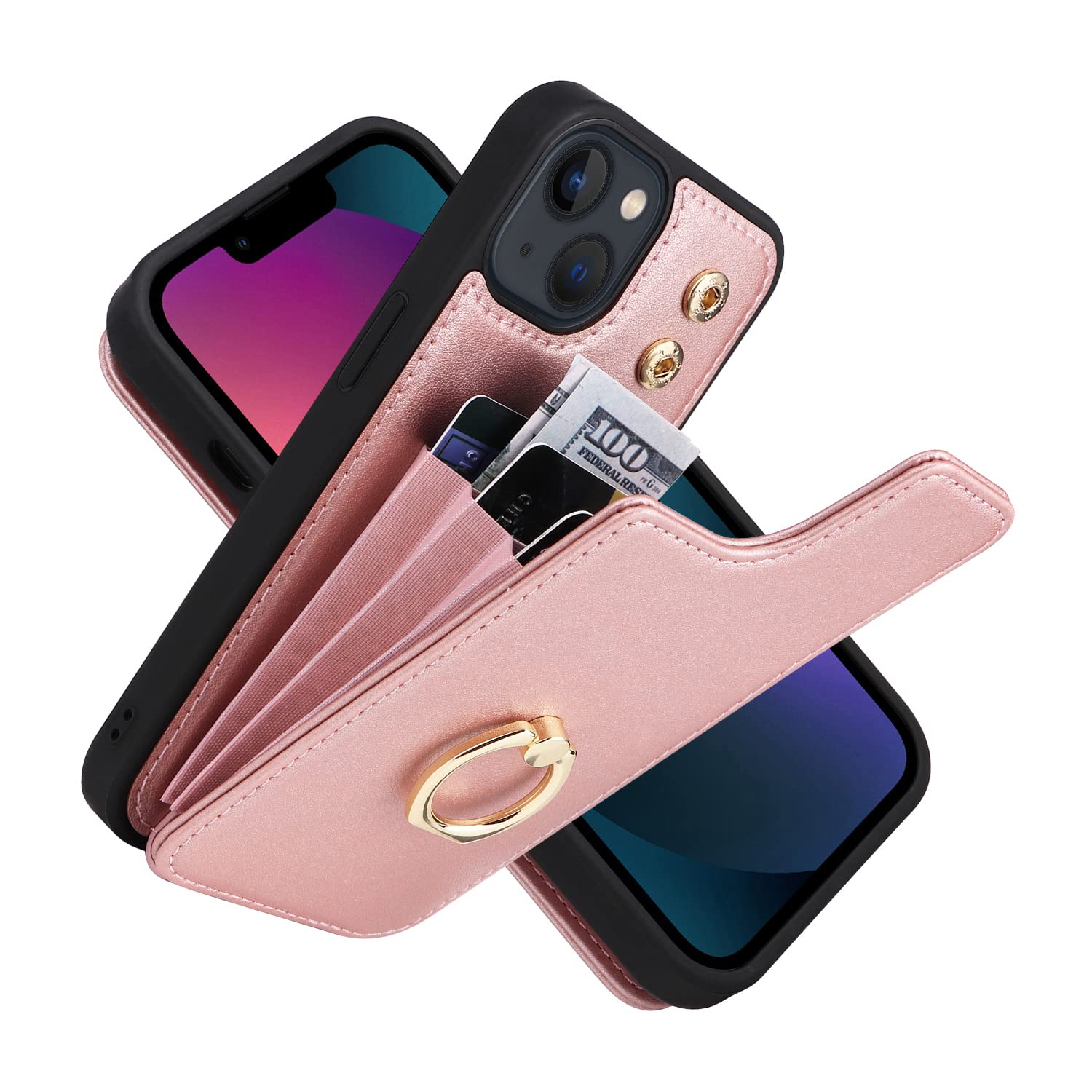 LBYZCASE 360° Rotating Wallet Case for iPhone 13 Pro Max (6.7