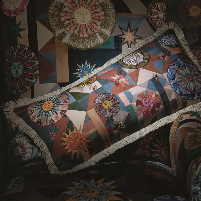 Christian Lacroix Trinquetaille Terre Cuite Cushion Cover 60x30cm - Luxury Decorative Throw Pillow for Sofa, Bed & Home Decor