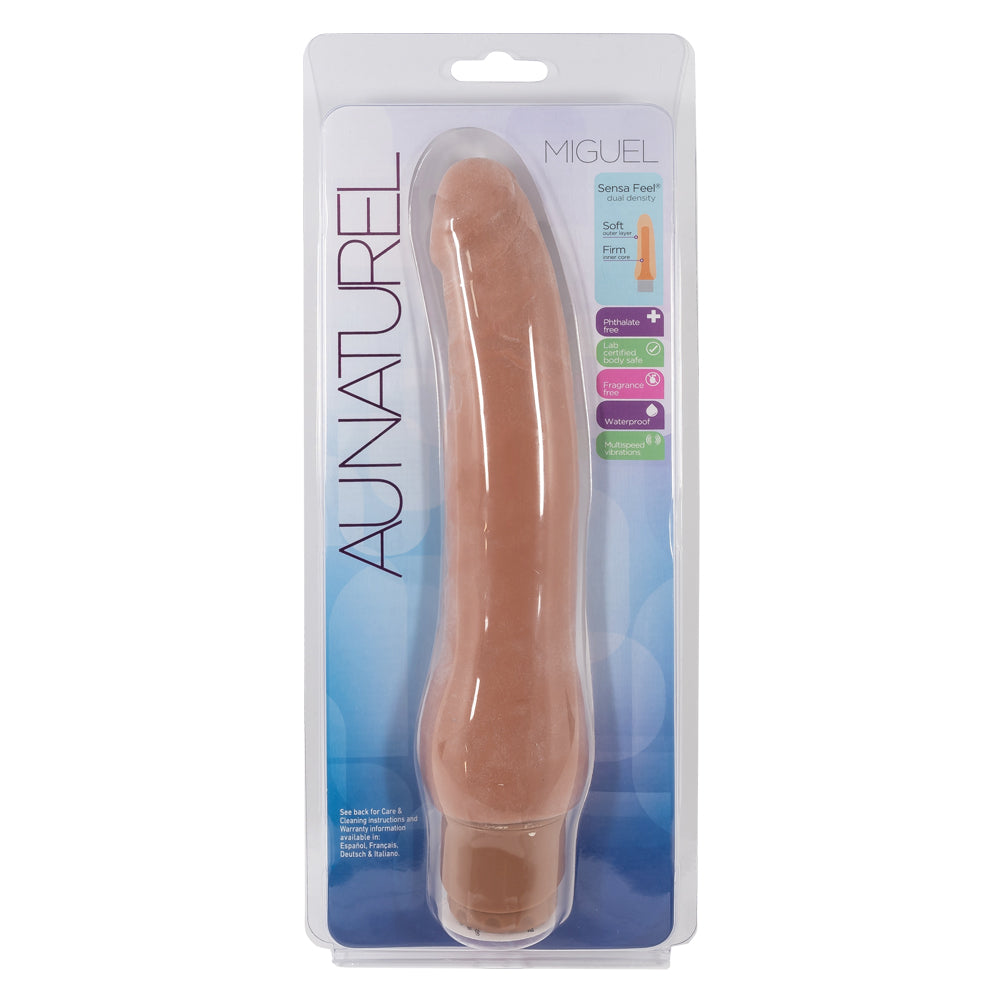 Au Naturel Miguel Latin Dual Density Penis Vibrator - Realistic Feel for Enhanced Pleasure | Perfect for Couples Play & Solo Exploration