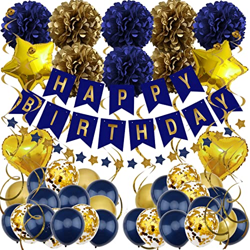 Navy Blue and Gold