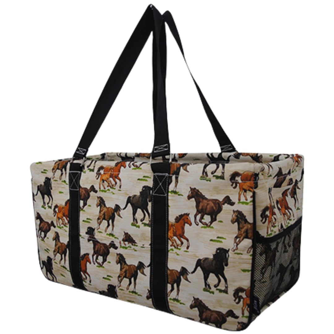 NGIL Large Reusable Grocery Tote Bag - Collapsible for Shopping, Beach & Picnic