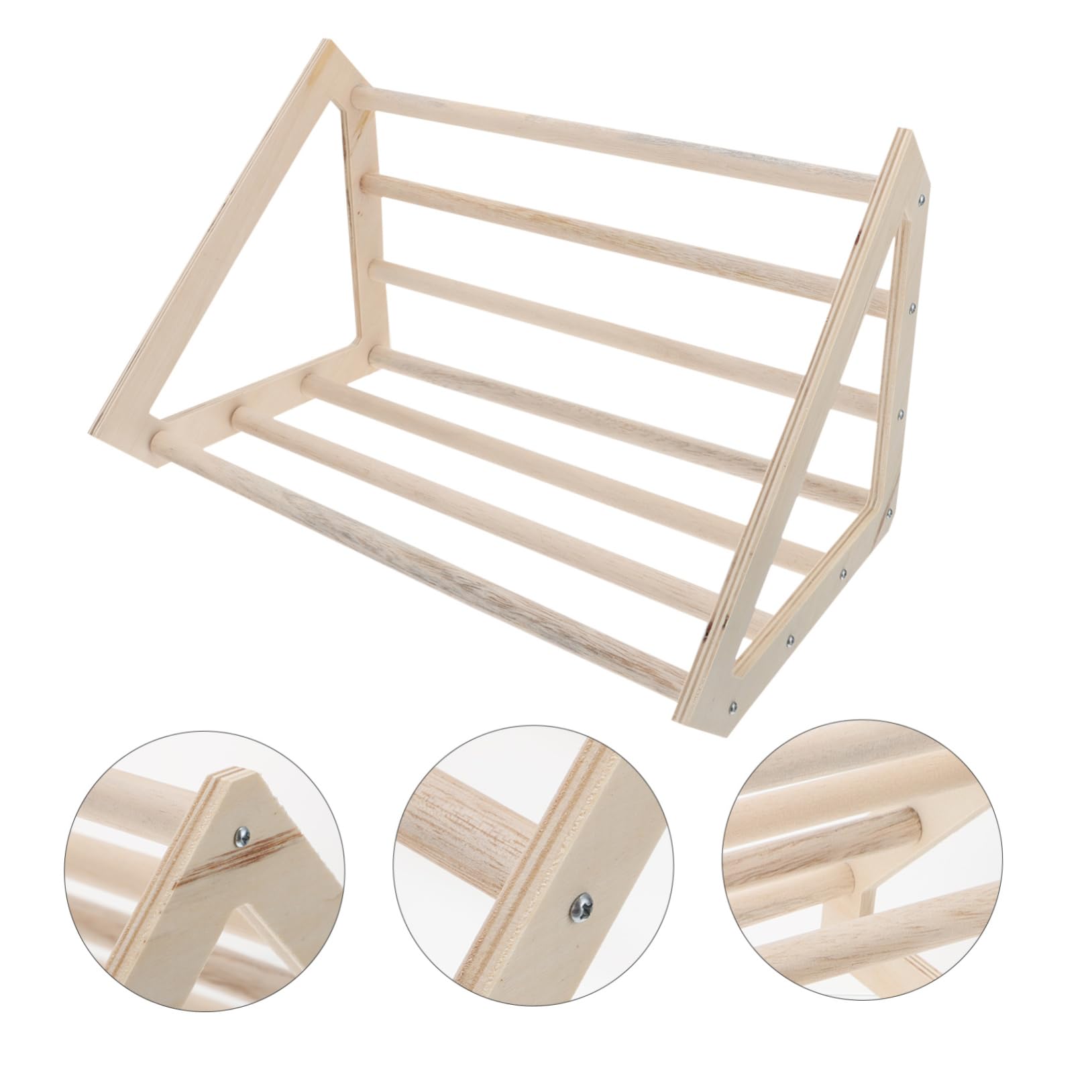Balacoo Wooden Chicken Stand - Pet Parrot Perch, Poultry Rack & Bird Cage Accessory for Hens, Chicks & Small Birds - Durable & Natural Wood Toy for Indoor/Outdoor Use