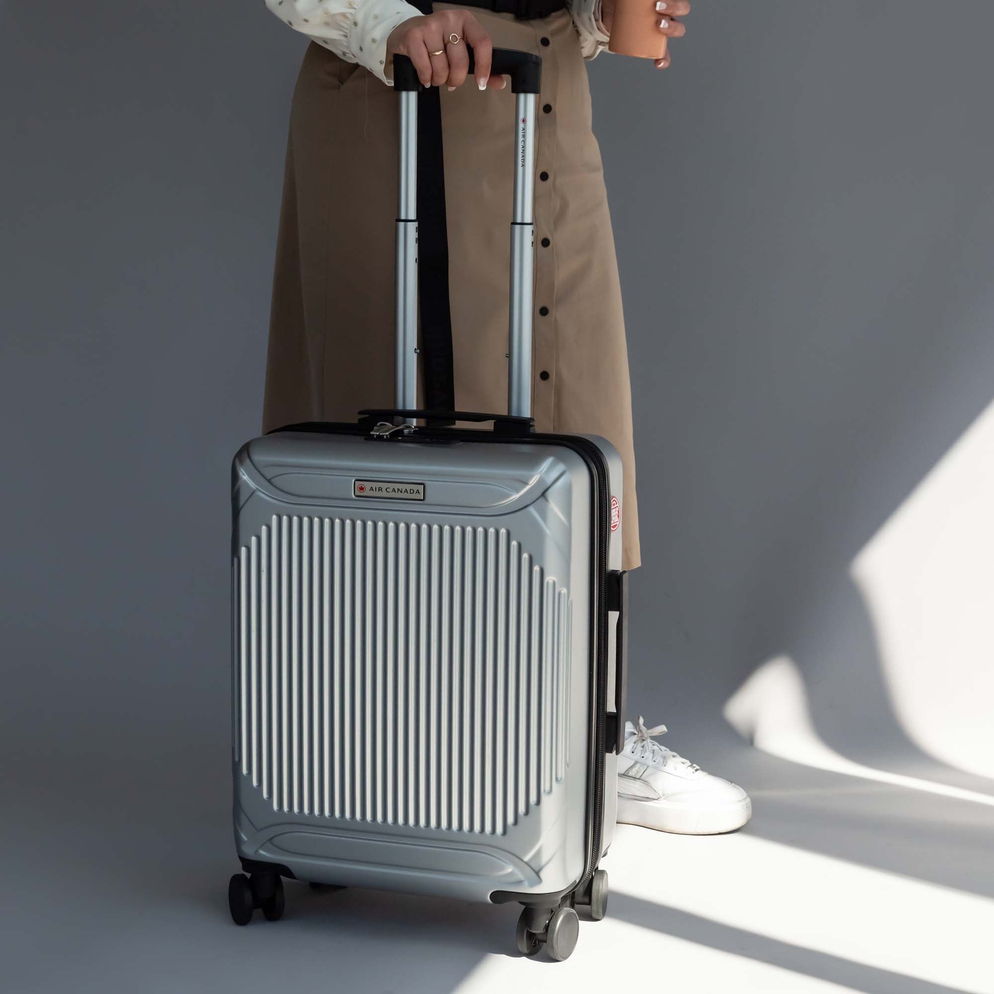 Air Canada Milan Carry On Hardside Expandable Luggage - Lightweight Spinner Suitcase for Travel, Business Trips & Weekend Getaways