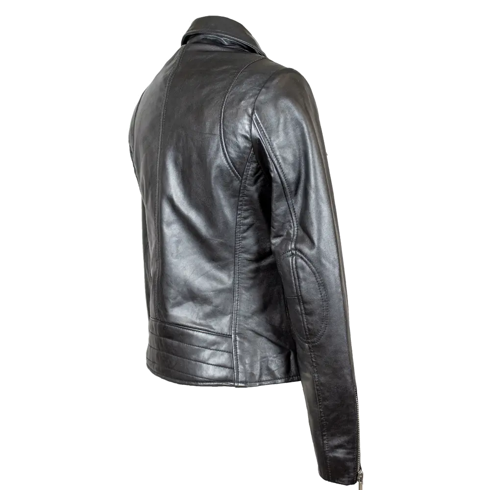 BOL Women's Biker Style Leather Jacket - Fashion Motorcycle Jacket for Women, Genuine Leather, Stylish Outerwear for Riding & Everyday Wear