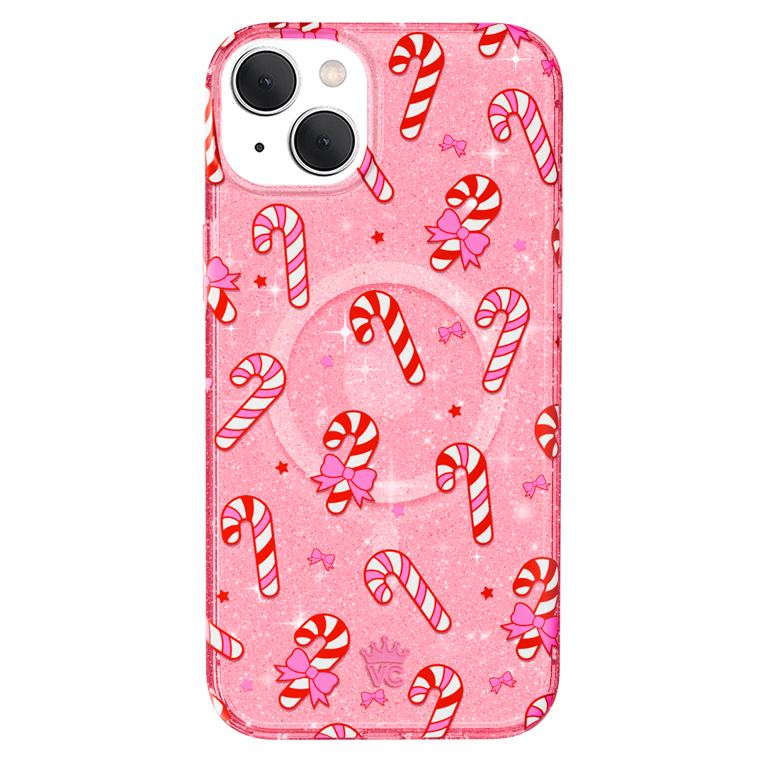 Pink Peppermint Princess iPhone Case - Cute Floral Design Protective Cover for iPhone 13/14/15 - Perfect for Girls, Teens & Women - Great Gift for Birthday, Christmas & Everyday Use