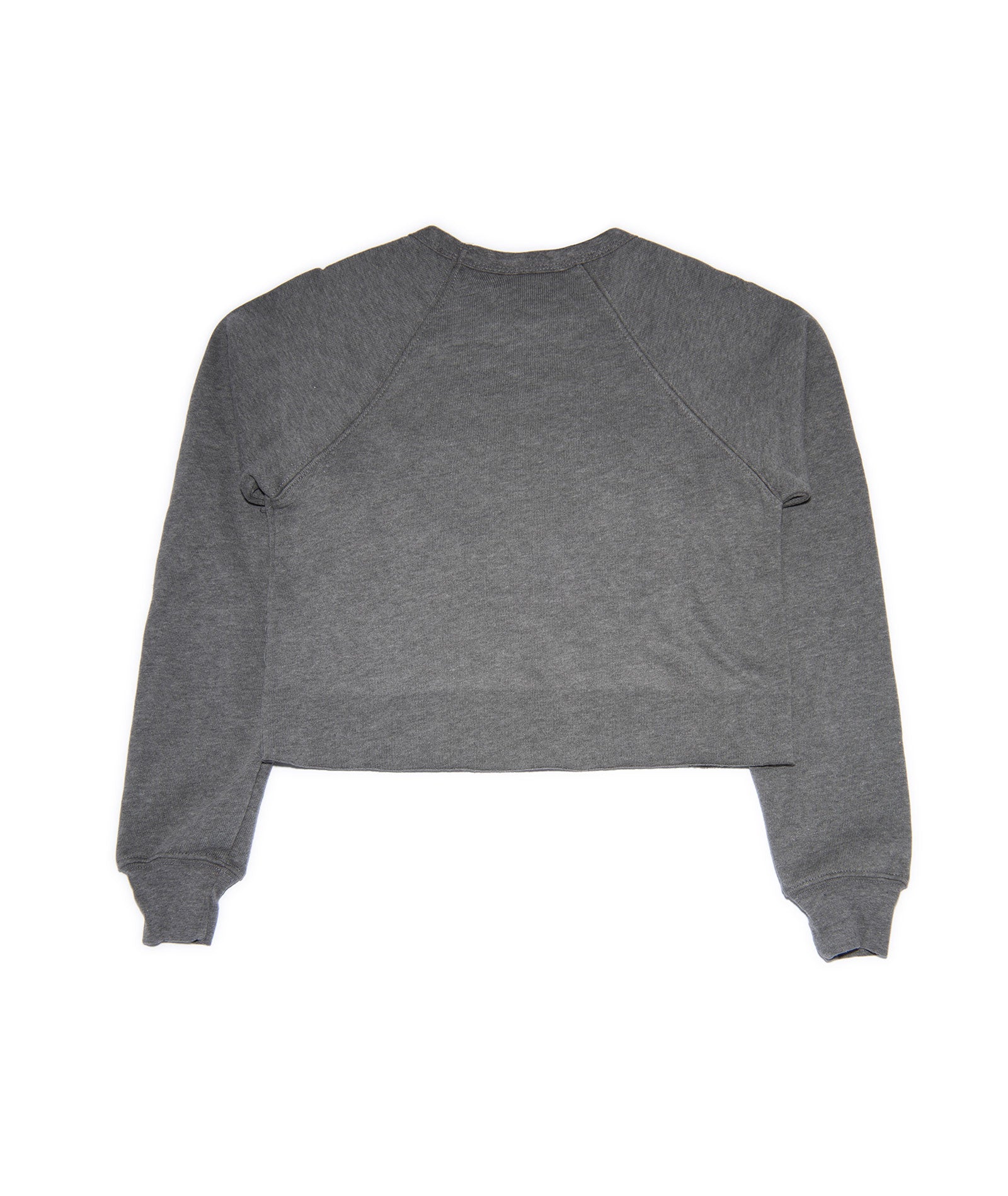 Girls' Birch Trail Nation Charcoal Grey Cropped Camp Sweatshirt - Cozy Pullover for Outdoor Adventures, Casual Wear & School Activities