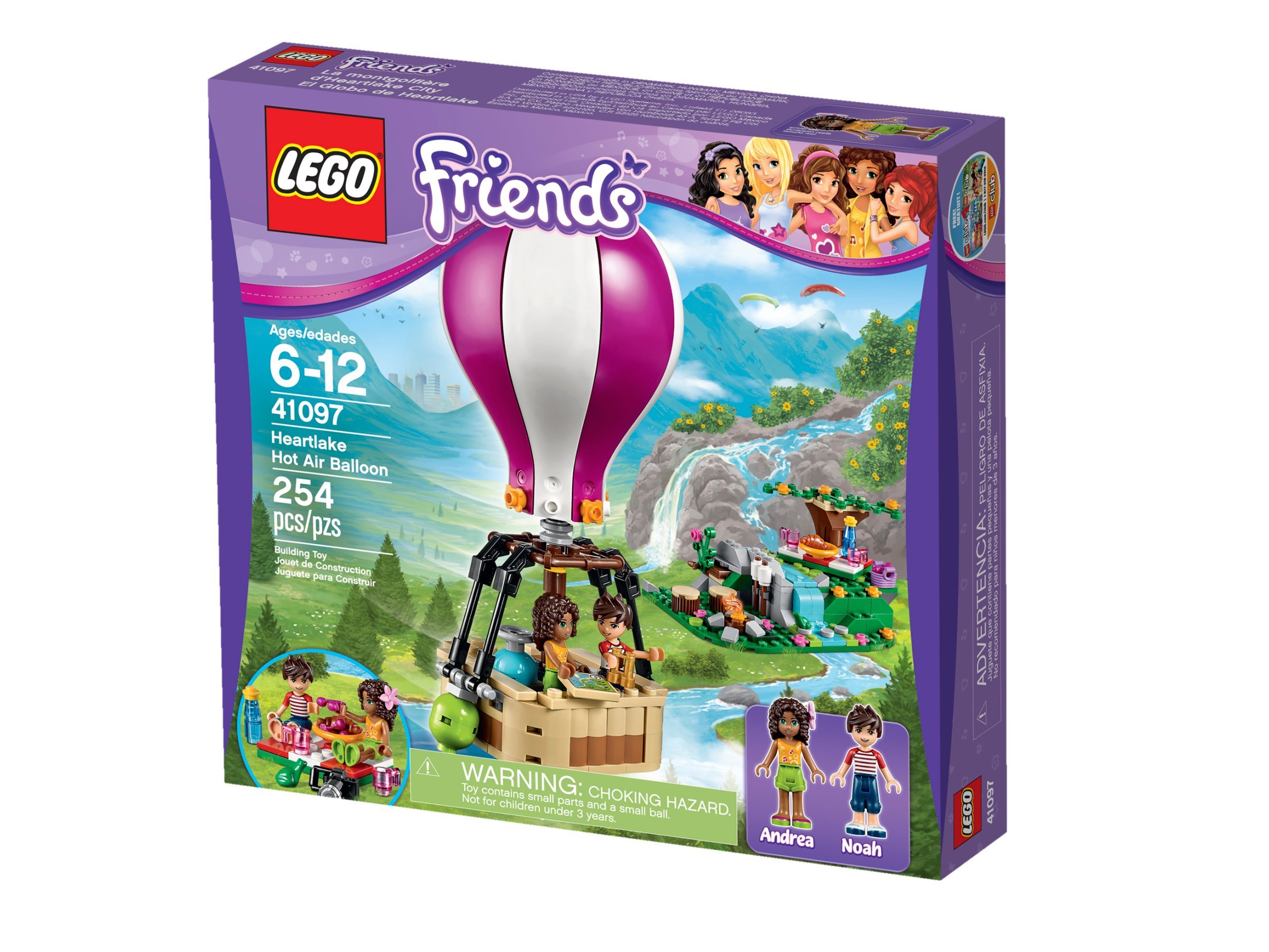 LEGO Friends 41097 Heartlake Hot Air Balloon Building Toy Set - Creative Play for Kids, Perfect for Birthday Gifts & STEM Learning | Indoor & Outdoor Activities, Pretend Play Adventures