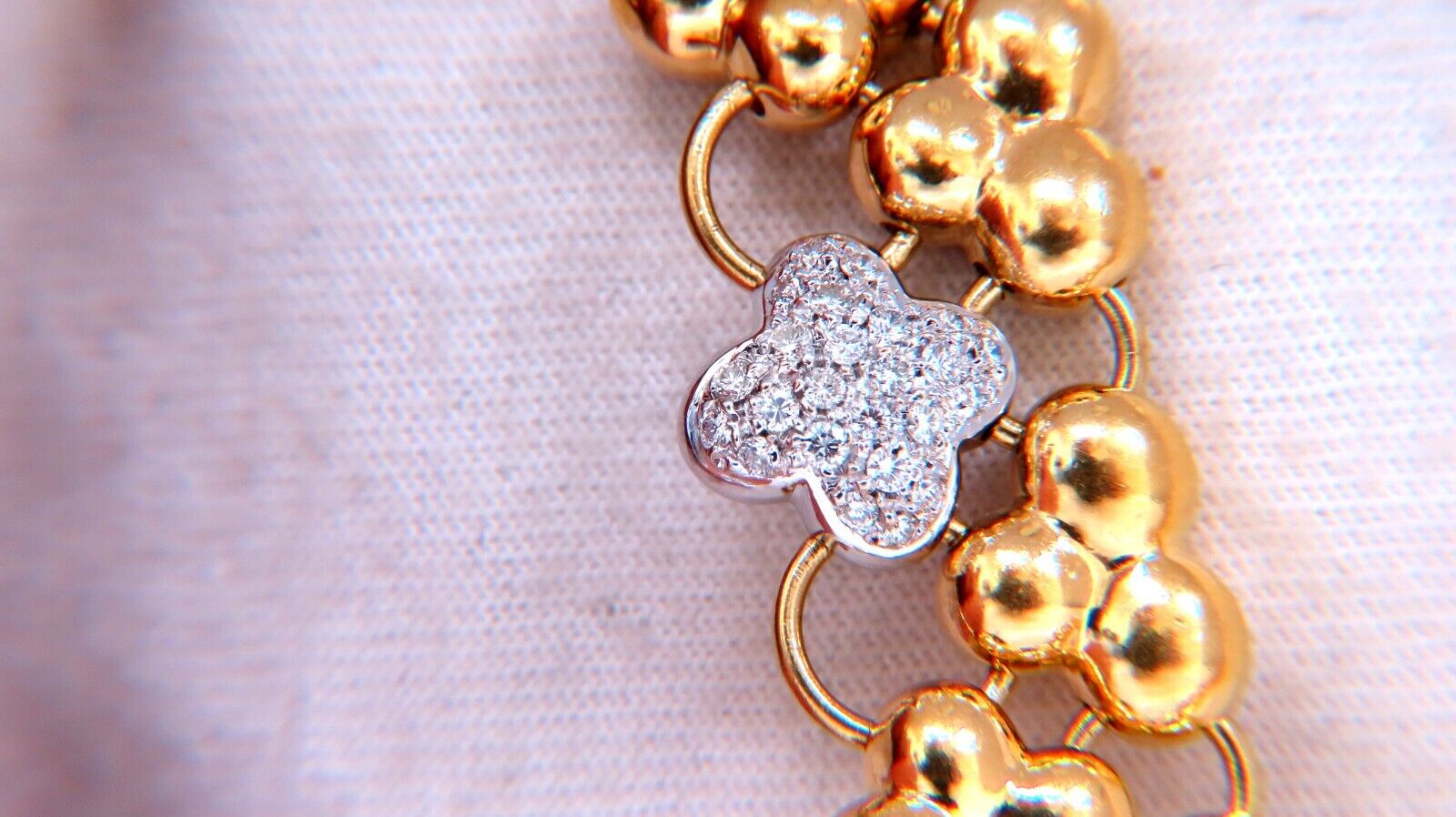 2 Carat Natural Diamond Clover Link Necklace in 18K Gold - Elegant Gift for Anniversary, Birthday & Special Occasions