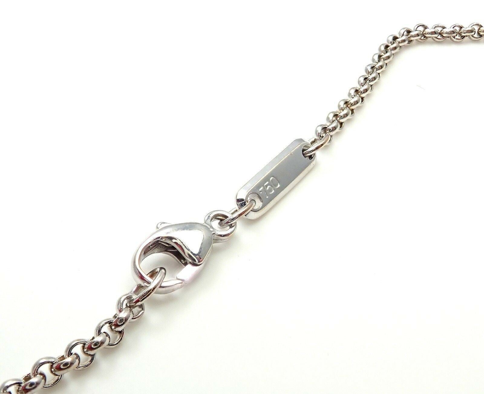 Authentic Chopard 18k White Gold Simple Chain Necklace 16.75 Inches - Elegant Minimalist Jewelry for Women, Perfect for Everyday Wear, Gifts & Special Occasions