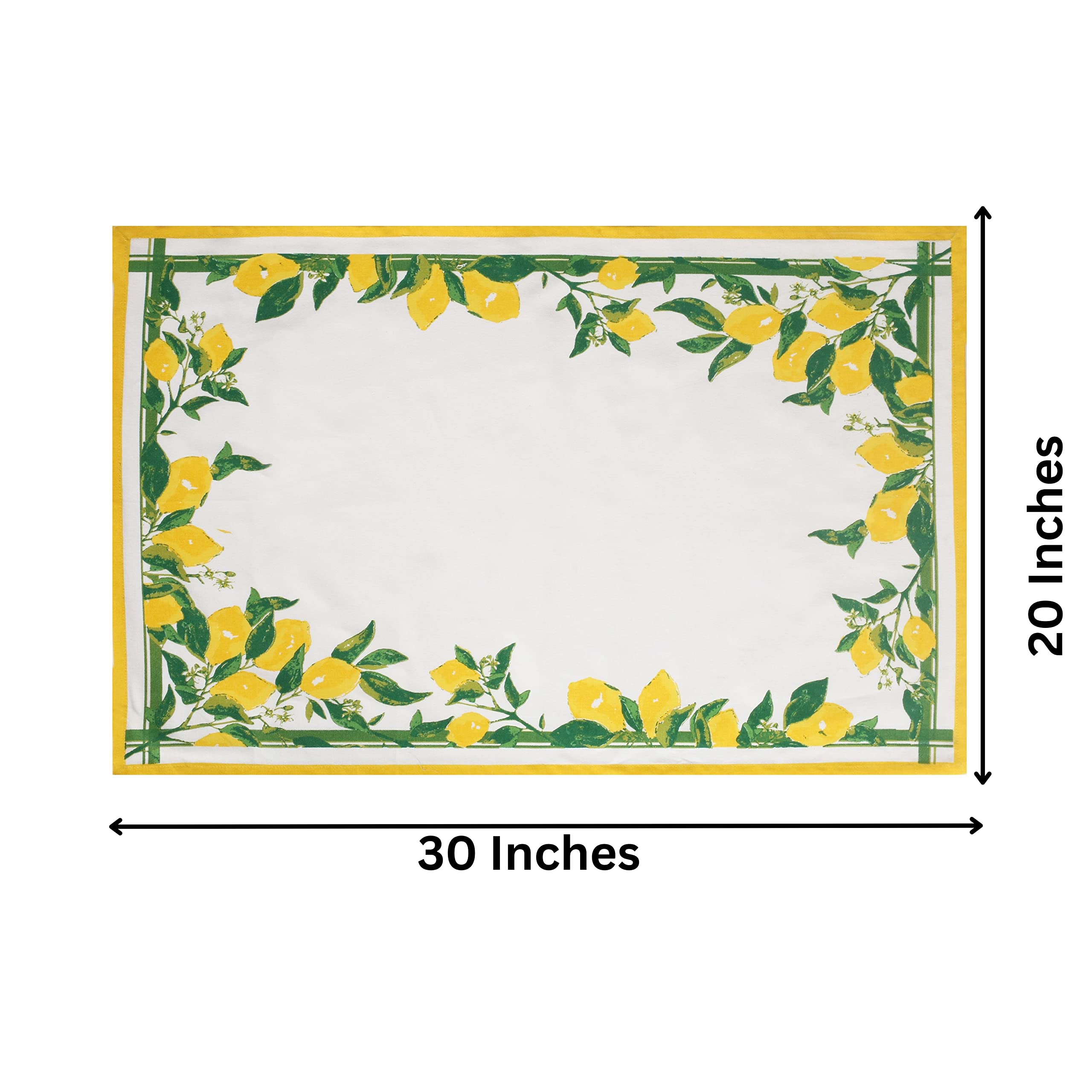 Premium 100% Natural Cotton Kitchen Towels Set of 6 - Super Soft & Highly Absorbent Multi-Purpose Dish Cloths (20x30 Inches) - Lemon Print for Cooking, Cleaning & Drying Dishes - Ideal for Home, Restaurant & Commercial Kitchens