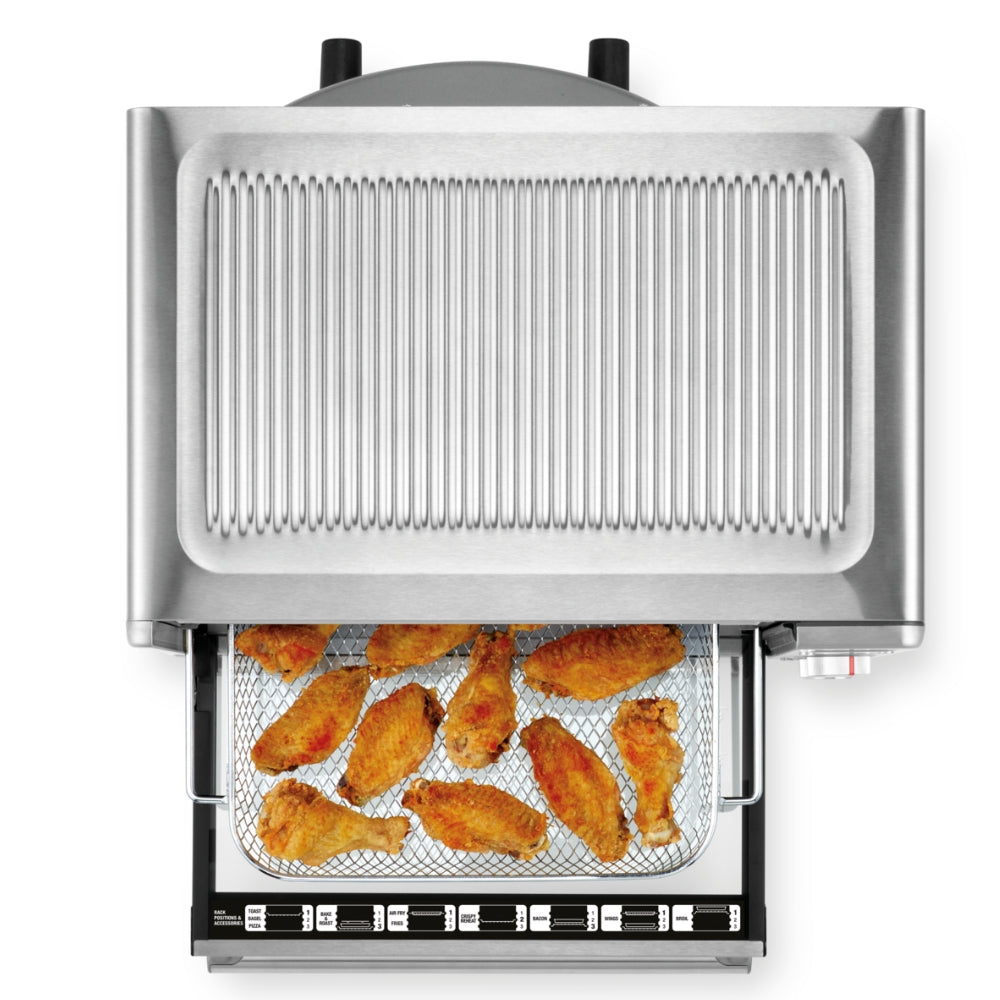 Breville the Smart Oven Air Fryer Compact - Countertop Convection Toaster Oven with Air Fryer Function, Brushed Stainless Steel - Perfect for Baking, Roasting, Toasting & Air Frying in Small Kitchens