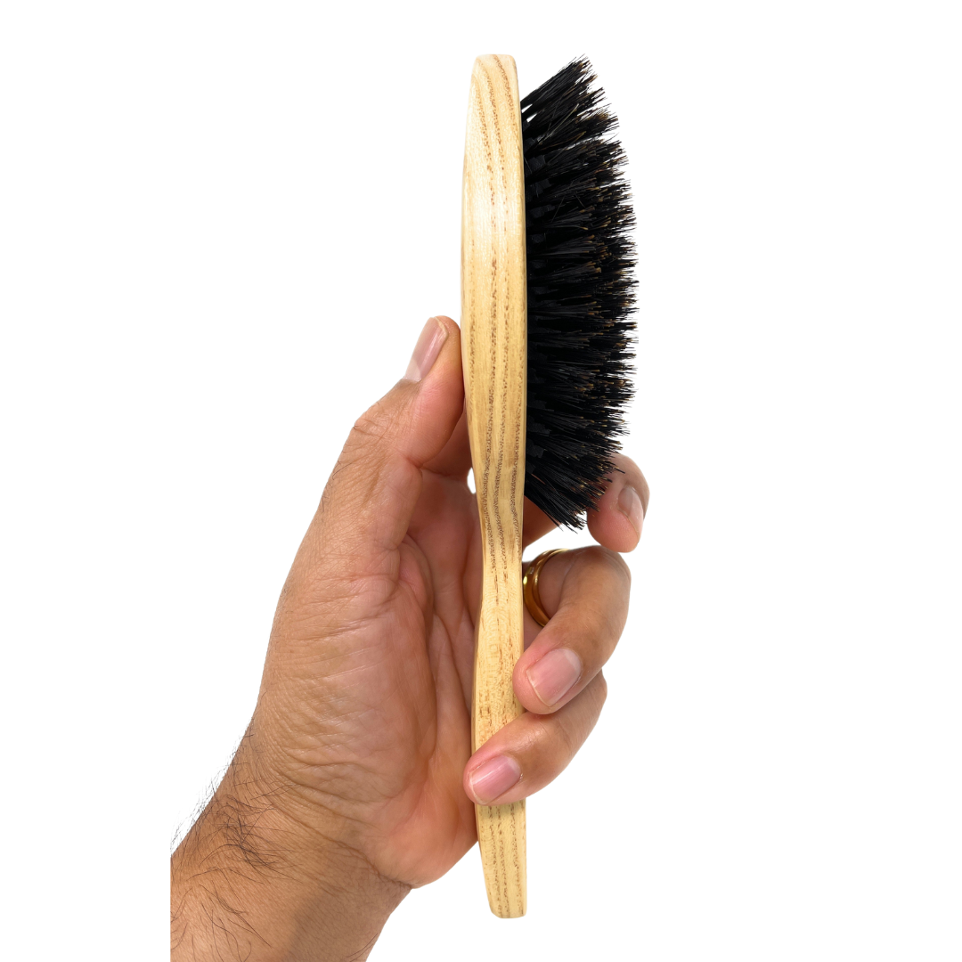 Phillips Brush 8.5 Gentlemen's Quarters Captain Boar Bristle Hair Brush with Wooden Handle - Premium Men's Grooming Tool for Healthy Hair & Scalp Massage at Home or Travel