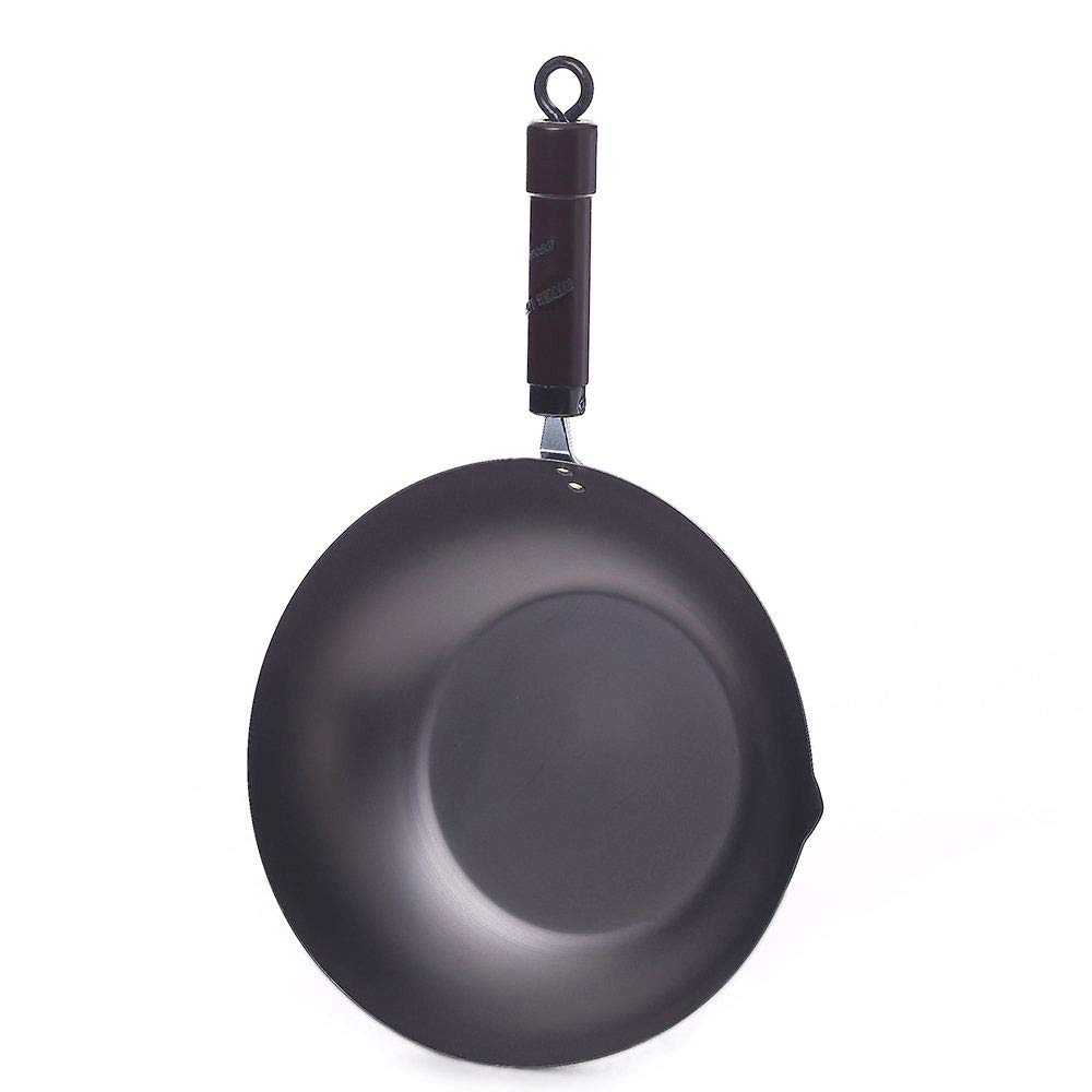River Light Iron Stir Fry Pan - 11.8 Inch (30cm) Traditional Japanese Wok for High Heat Cooking - Perfect for Stir-Frying, Sautéing & Deep Frying Asian Dishes