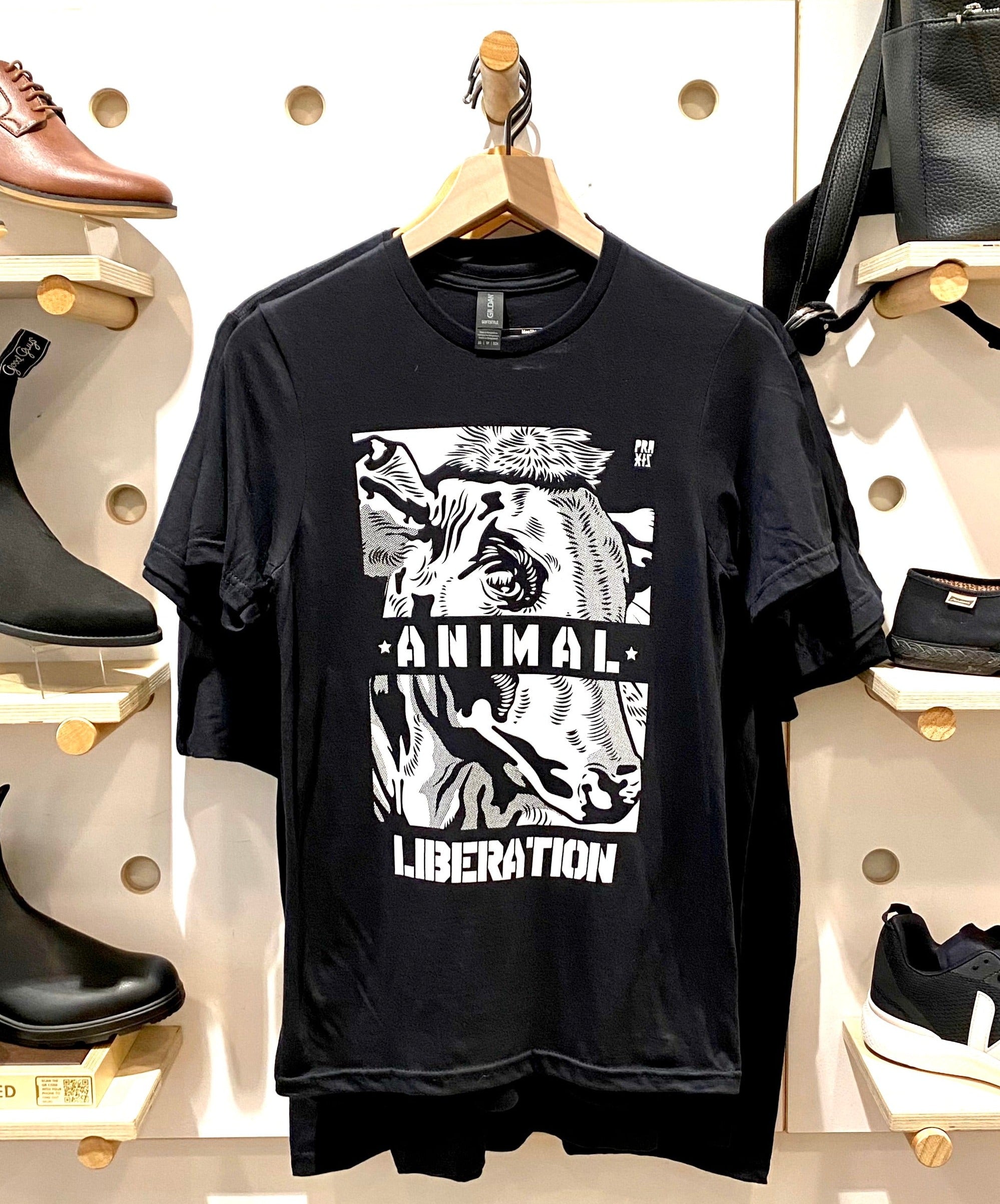 Animal Liberation Unisex T-Shirt - Vegan Activist Cotton Tee for Men & Women - Perfect for Protests, Rallies & Casual Wear