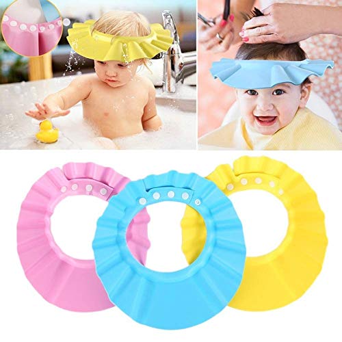 Omkar Enterprise Baby Shower Cap - Soft & Flexible EVA Foam Bath Hat for Toddlers & Kids 1-3 Years (Multicolor, Pack of 1) - Perfect for Bath Time, Swimming & Hair Protection