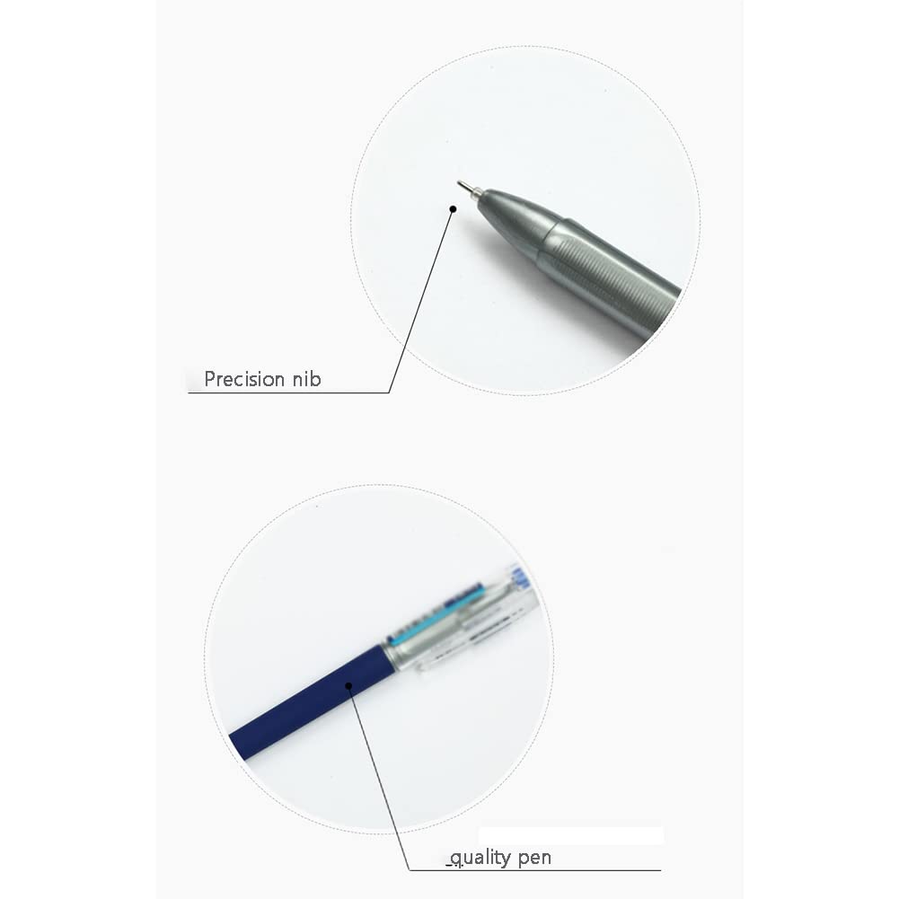 Premium 12-Pack Black Gel Pens - 0.4mm Ultra Fine Point Rolling Ball Pens with Quick-Drying Ink & Comfortable Grip - Smooth Writing for School, Office, Journaling, Art & Note Taking