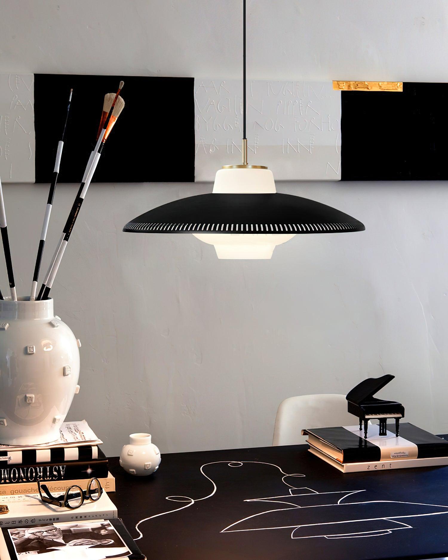 Alien Frisbee Pendant Light - Modern UFO-Inspired Ceiling Lamp for Living Room, Bedroom & Dining Room Decor