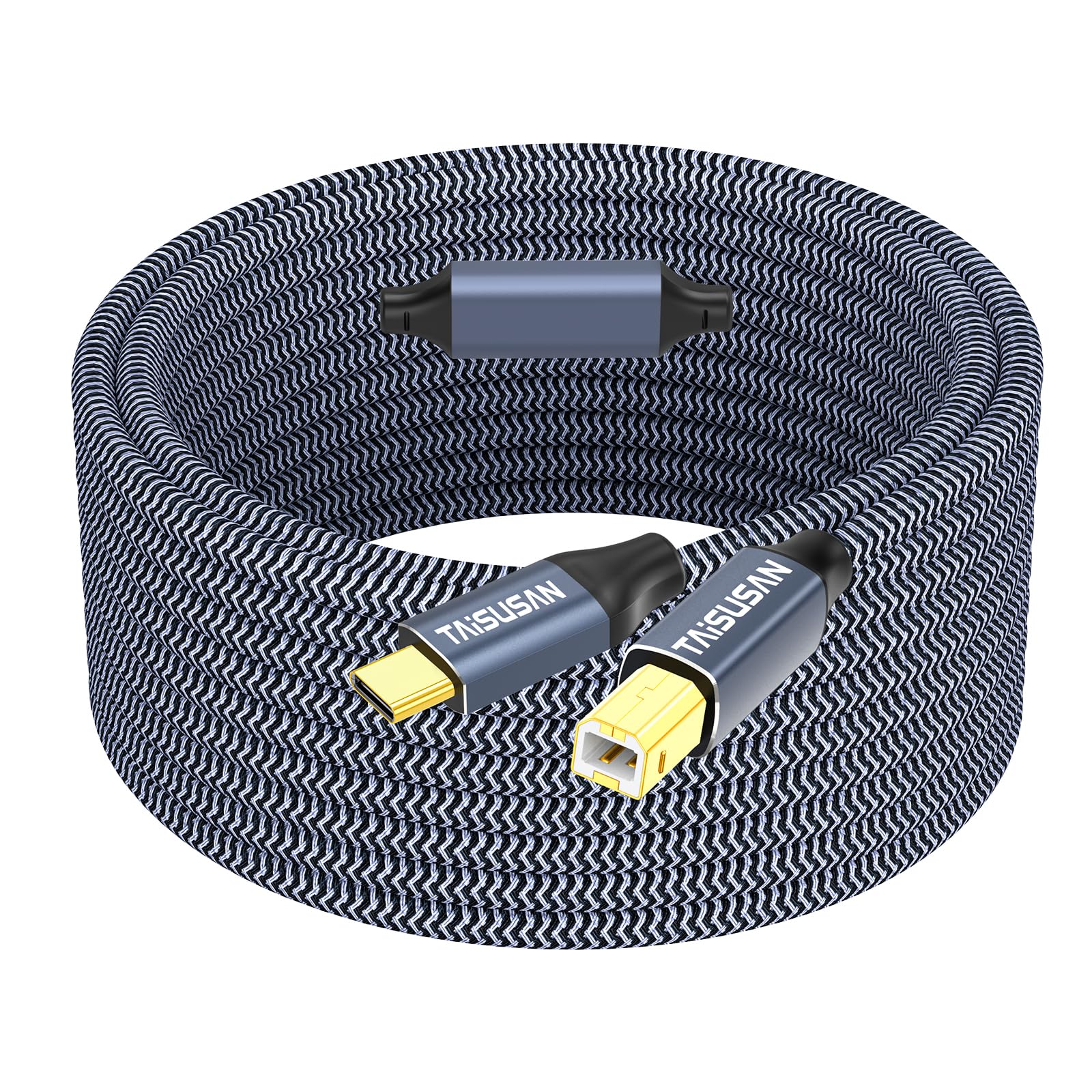 40ft USB C to USB B Printer Cable - High-Speed USB 2.0 Type C MIDI Cable for MacBook Pro/Air, Keyboards, Printers & Scanners - Perfect for Home Office, Studio & Long-Distance Connections