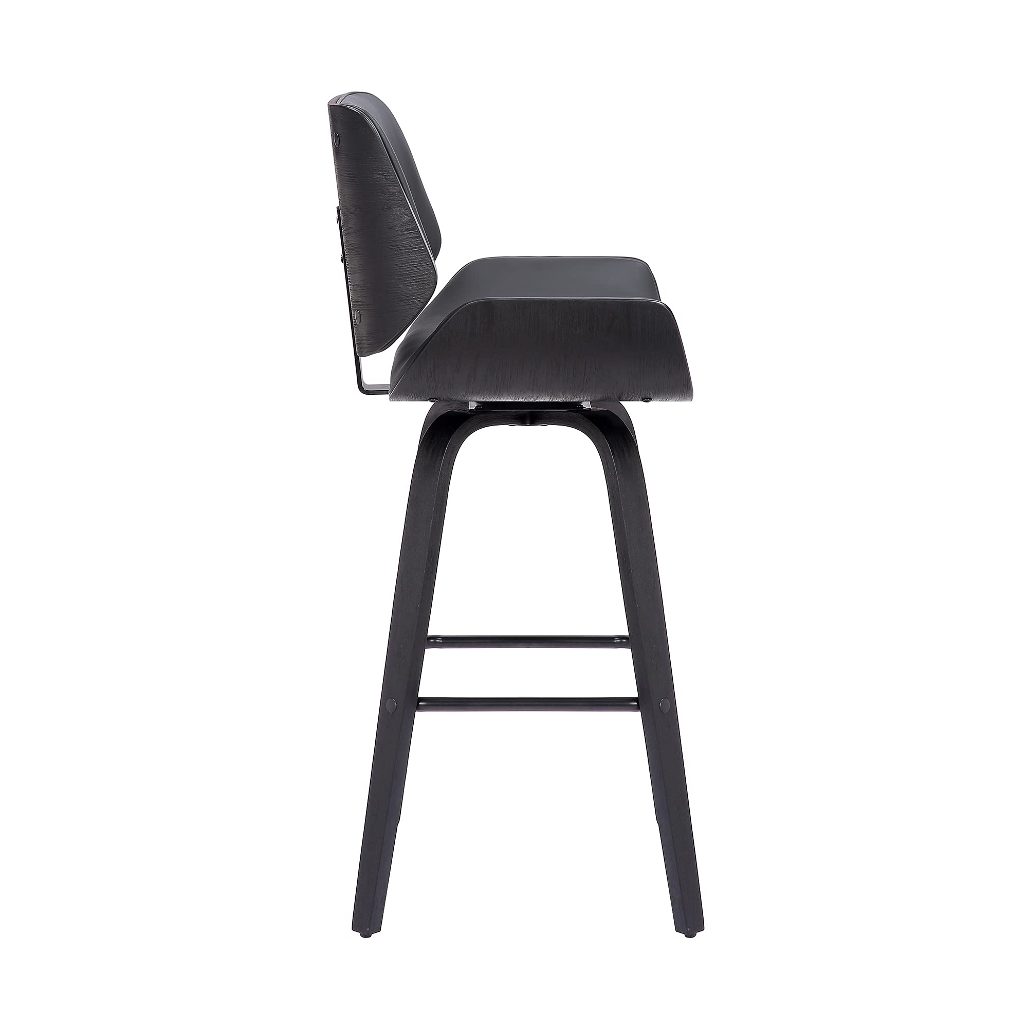 Armen Living Tyler Mid Century Modern Swivel Bar Stool - 26