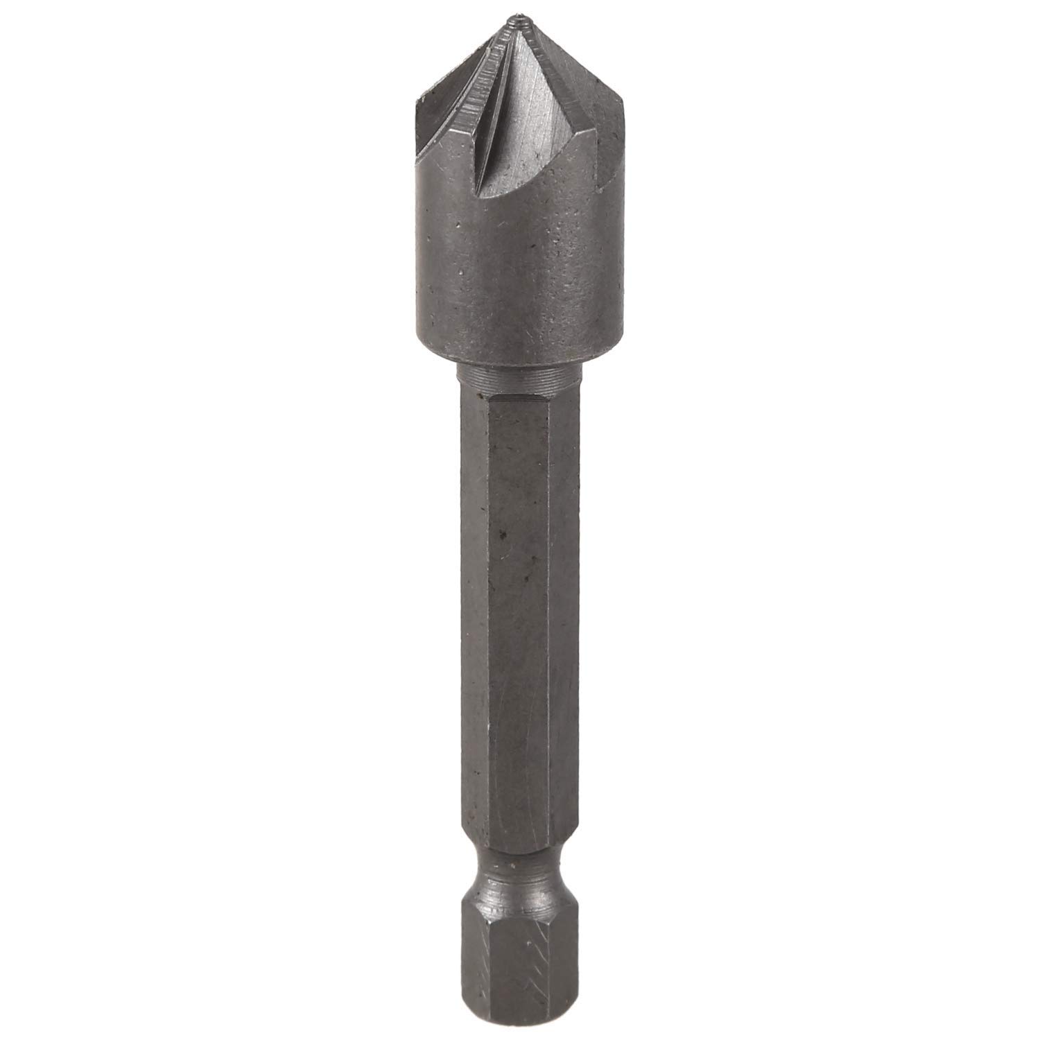 5-Piece Industrial 5 Flutes Countersink Drill Bit Set - 45° High-Speed Steel Woodworking Chamfer Tool for Metal & Wood Drilling - Perfect for DIY Projects, Furniture Making & Professional Metalworking