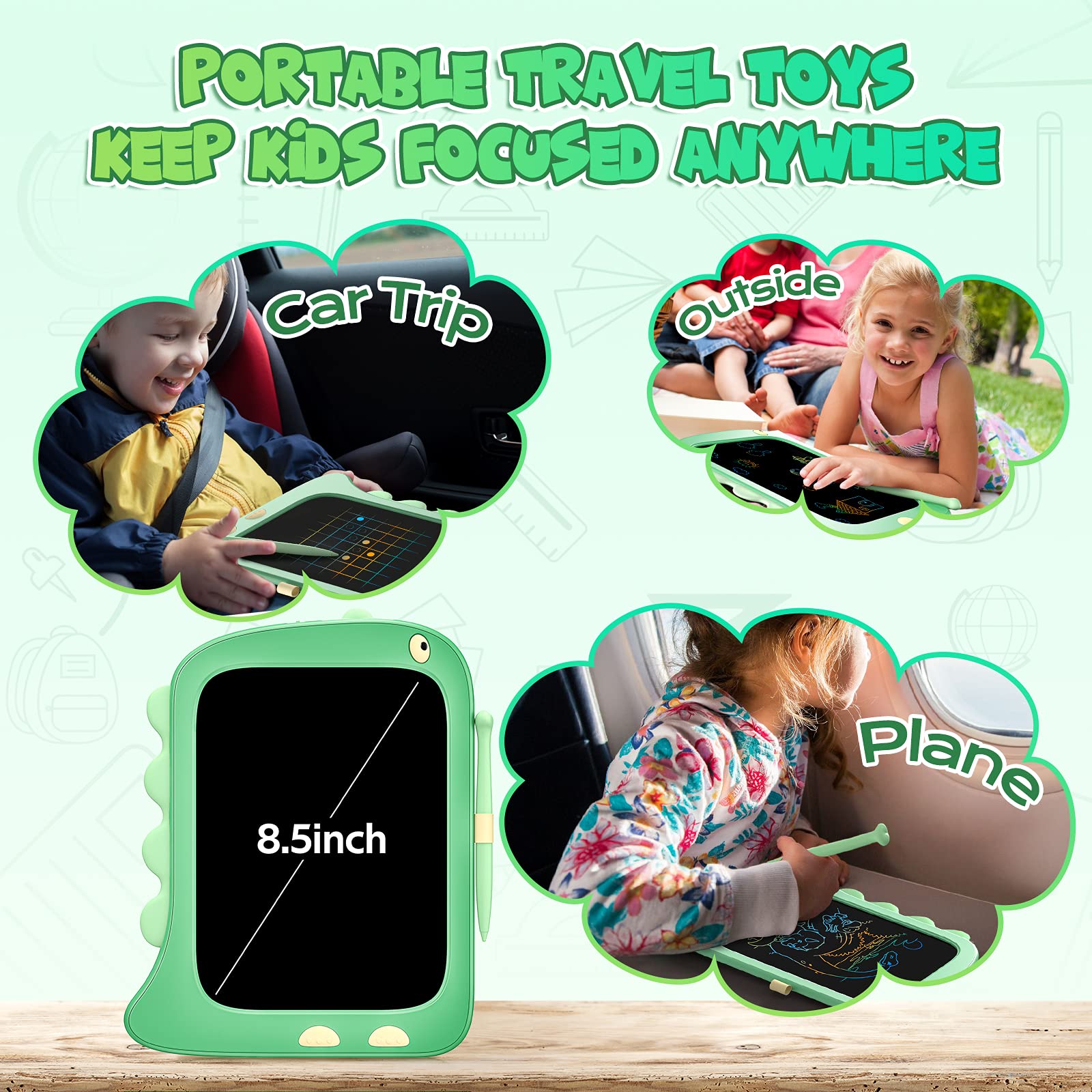 TEKFUN LCD Writing Tablet for Kids Ages 3-6 - 8.5