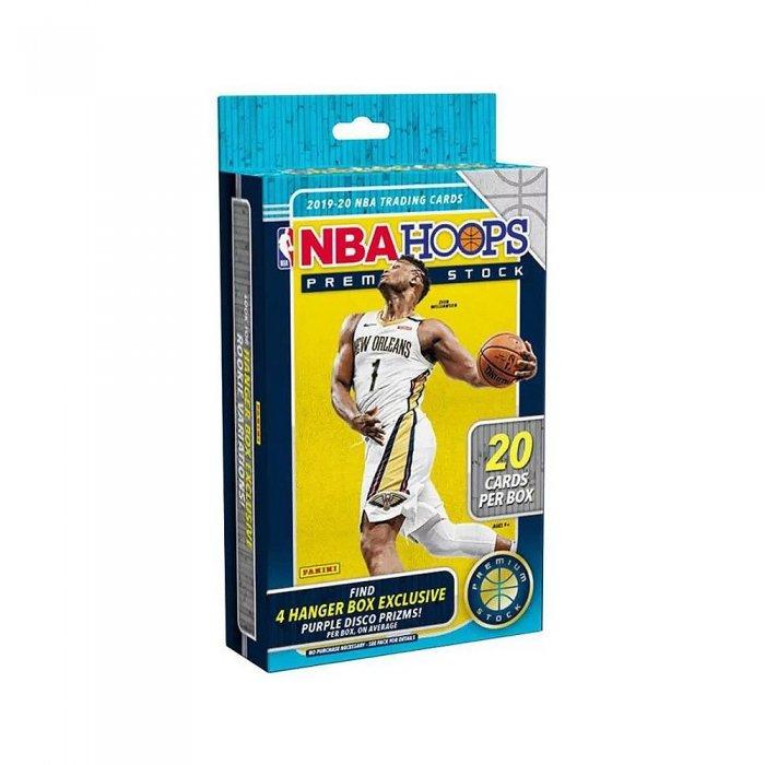 2019-20 NBA Hoops Premium Stock Basketball Trading Cards Hanger Box - Collectible Sports Cards for Fans & Investors