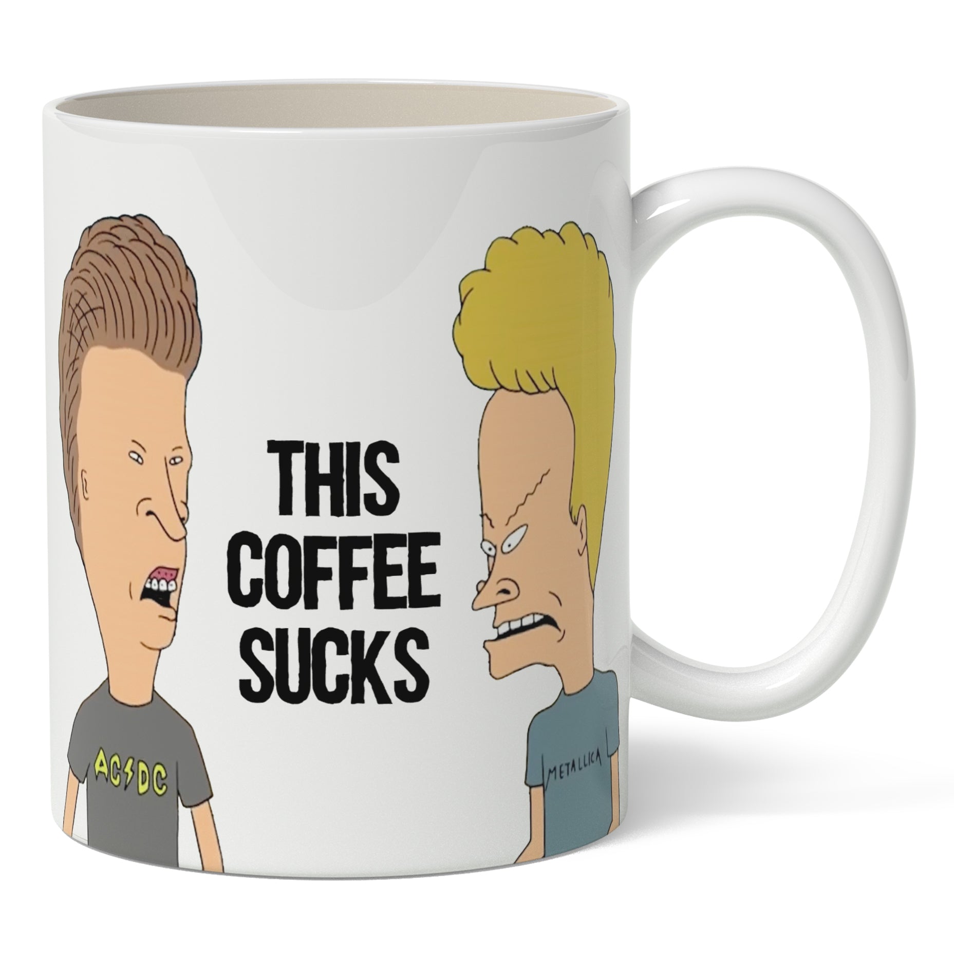 Beavis and Butt-Head Coffee Mug - Funny Cartoon Character Ceramic Cup for Coffee, Tea, Hot Drinks - Perfect Gift for Fans, Office Use, Home Decor