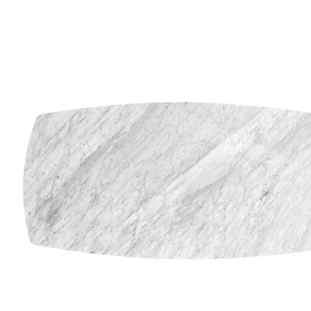 83 Inch Rectangle Marble Top Dining Table - Modern Aura Collection | Perfect for Formal Dining Rooms, Kitchen Islands & Luxury Home Decor