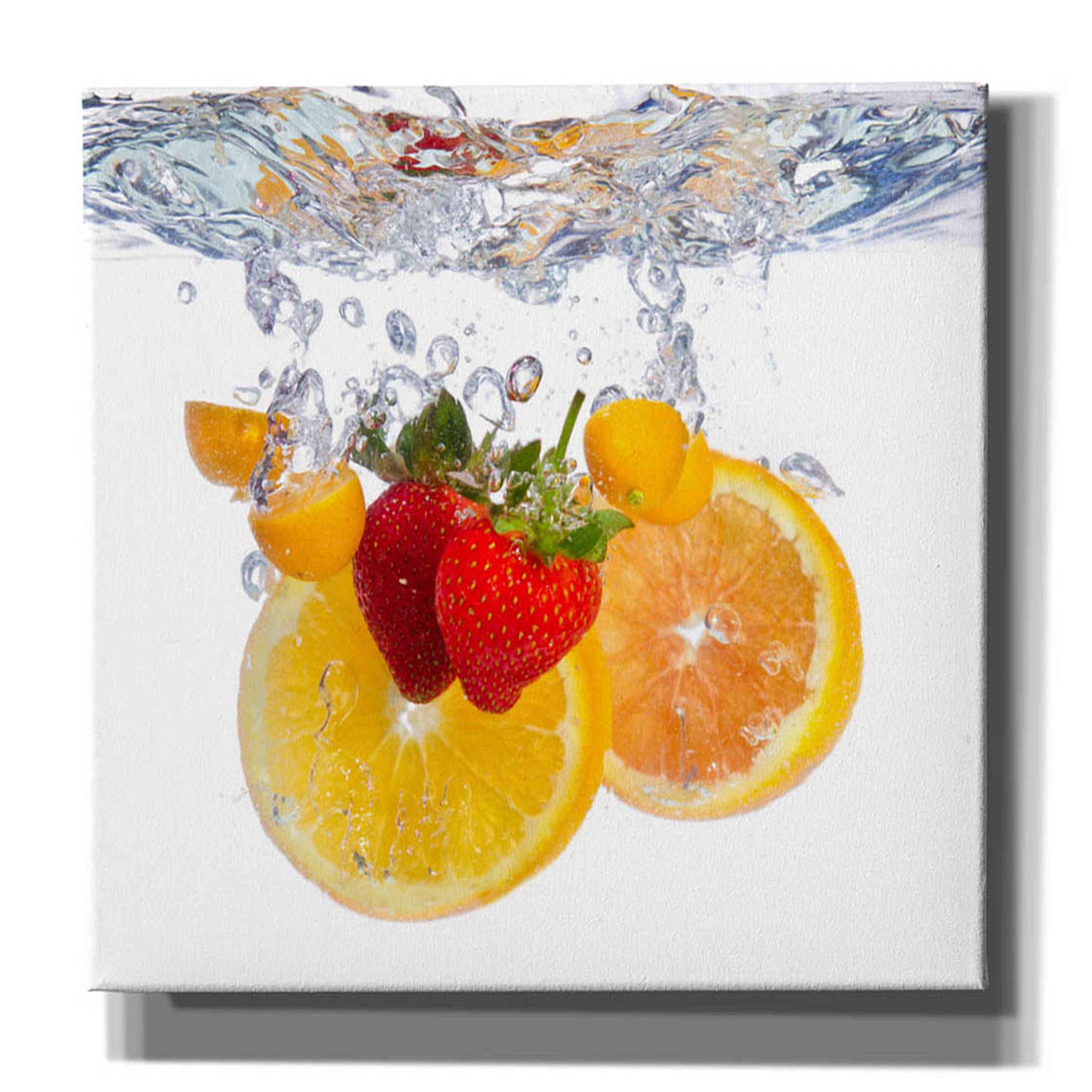 Epic Graffiti 'Fruit Splash I' Canvas Wall Art - 37x37 Inches Modern Abstract Painting for Living Room, Bedroom & Office Decor | Vibrant Colorful Wall Hanging for Home & Commercial Spaces