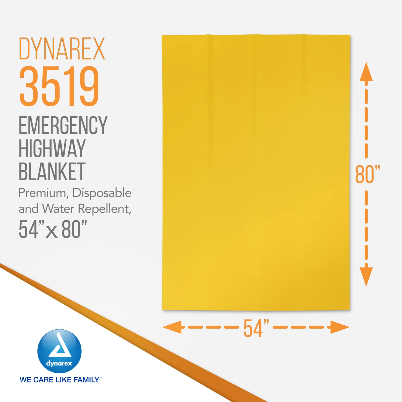 Dynarex 3519 Emergency Highway Blanket - 54