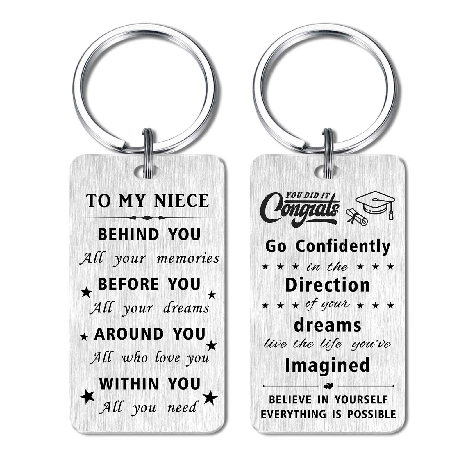 Class of 2025 Graduation Keychain - Personalized Behind You All Your Memories Gift for High School & College Graduates - Perfect Graduation Party Favors, Senior Year Keepsake & Commencement Gift Idea
