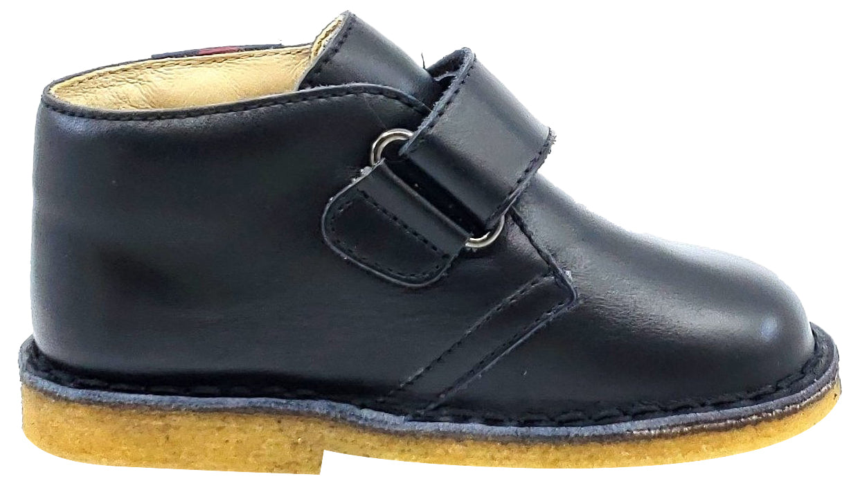 Naturino CUNEO Black Leather Shoes for Kids - Boys & Girls - Premium Vitello Nero Leather - Perfect for School, Play & Everyday Wear