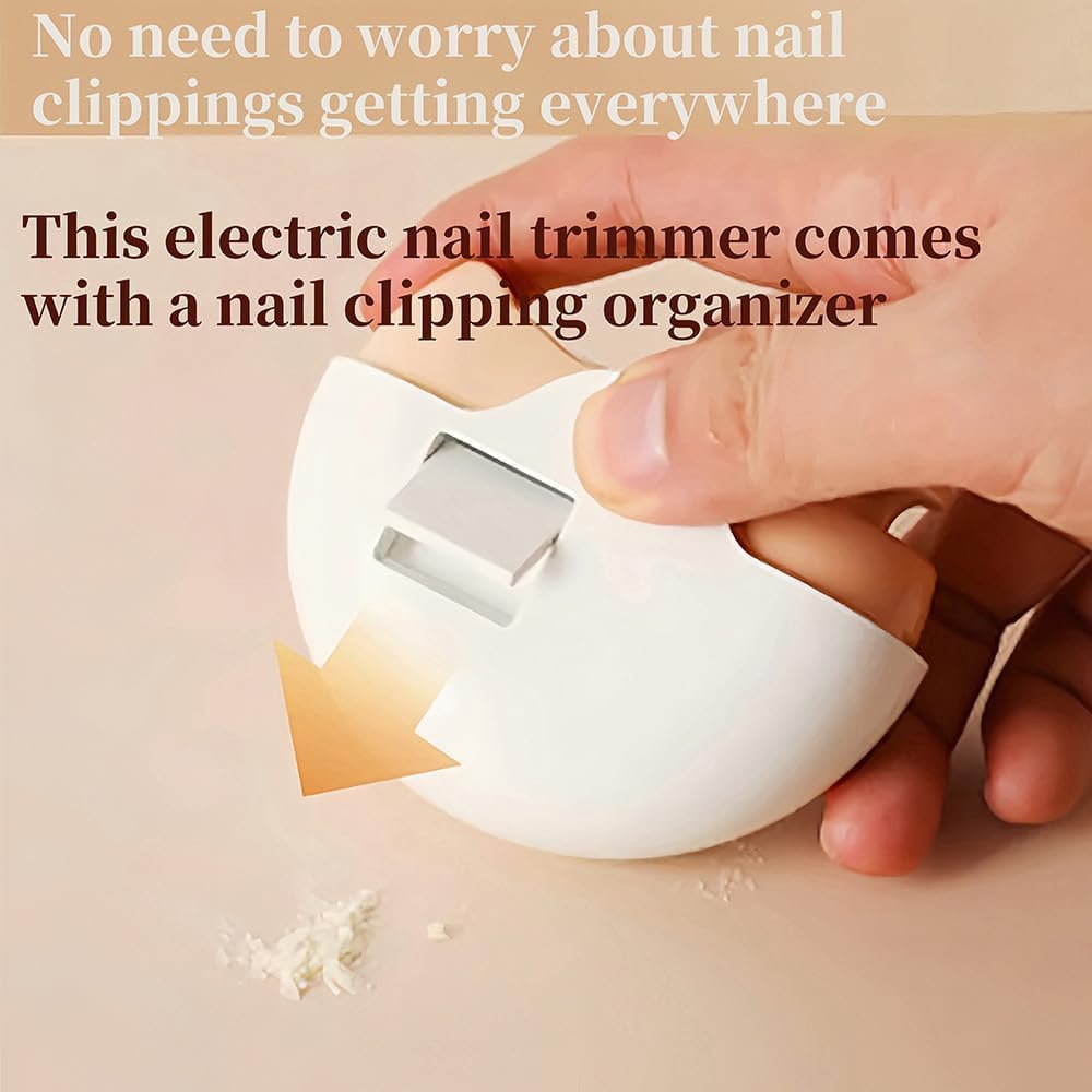 2 in 1 Electric Nail Clipper & Polisher - Automatic Nail Trimmer with 2 Speed Settings, Professional Fingernail & Toenail Clippers for Men, Women, Seniors & Kids (Black) - Perfect for Home, Travel & Salon Use
