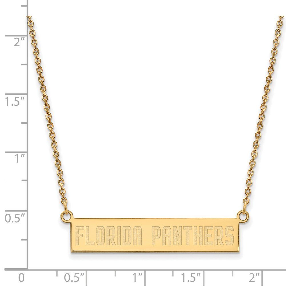 Sterling Silver Florida Panthers Small Bar Pendant Necklace - Perfect for Game Day, Gifts & Everyday Wear