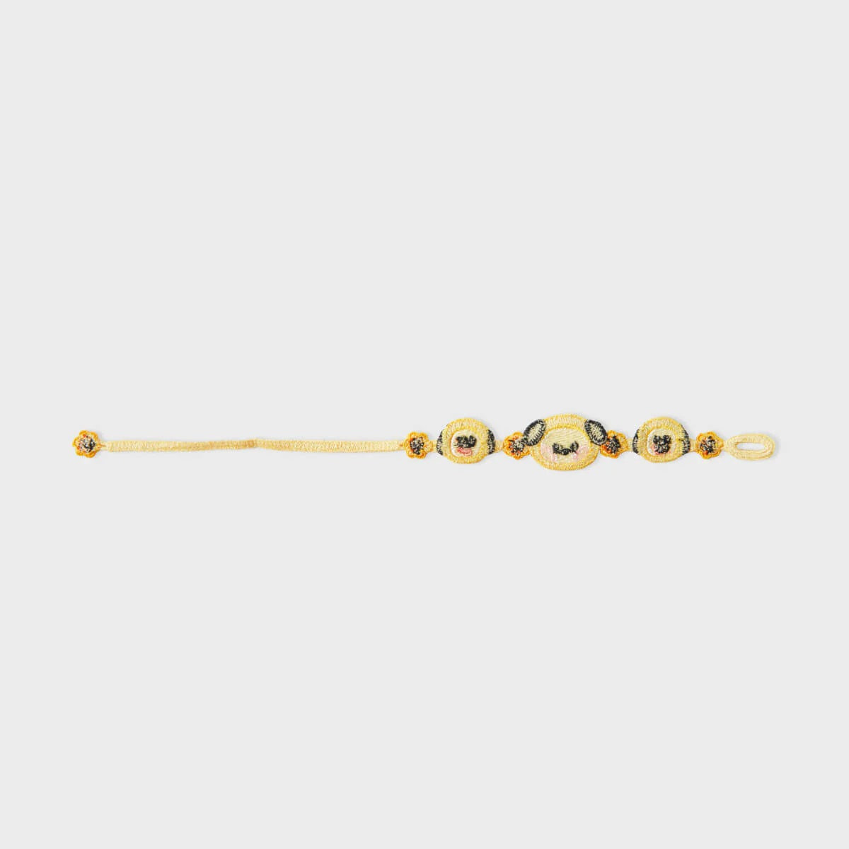 BT21 BIG & TINY Edition Chimmy Embroidery Patch Bracelet - Cute K-Pop Fashion Accessory for Fans, Gifts, and Daily Wear
