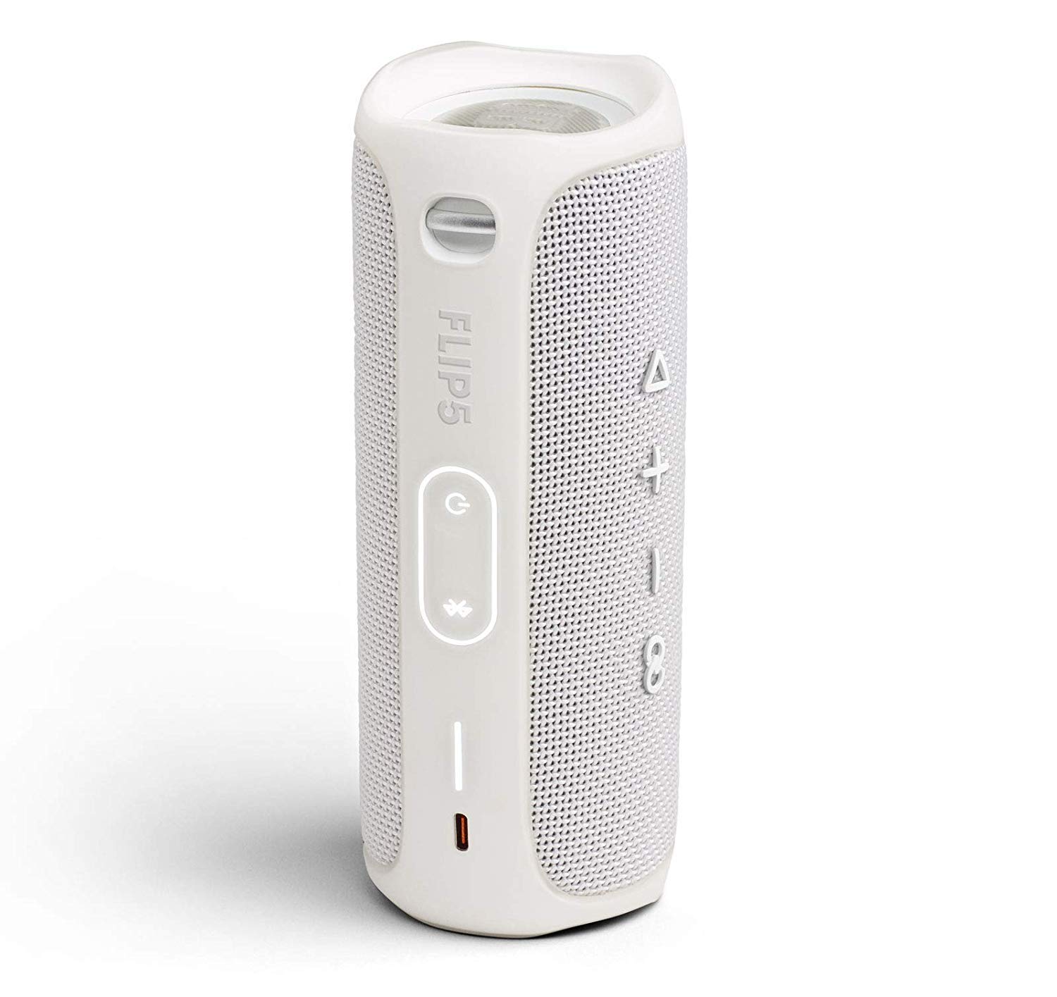 JBL FLIP 5 Waterproof Portable Bluetooth Speaker - Wireless Outdoor Speaker with 12 Hours Playtime, IPX7 Rating, White (Renewed) - Perfect for Beach, Pool, Camping & Travel