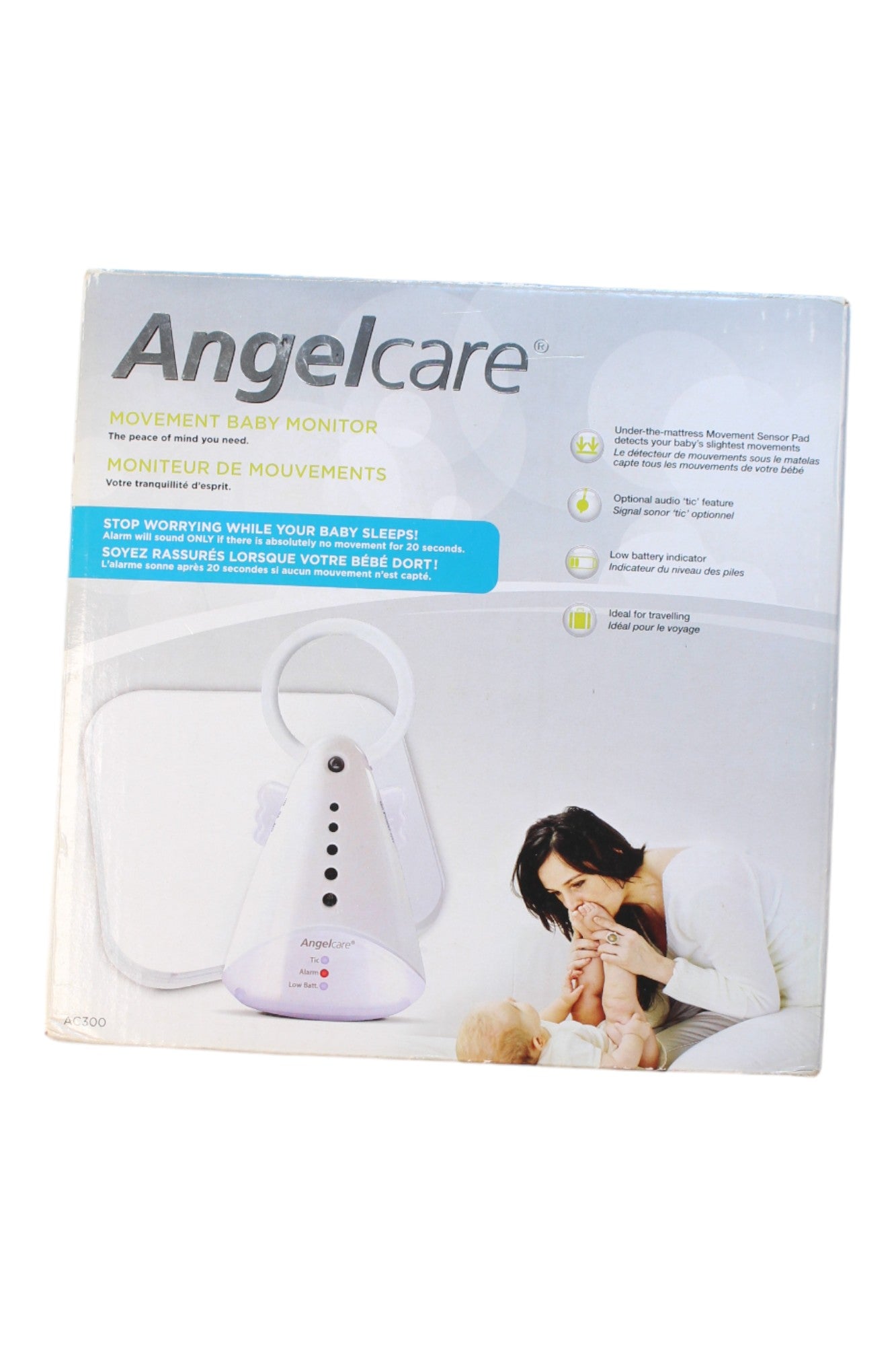 Angelcare Baby Monitor with Video & Audio - Wireless Nursery Camera for Newborns & Toddlers - Night Vision, Two-Way Talk, Temperature Sensor - Perfect for Cribs, Playpens & Daycare Monitoring