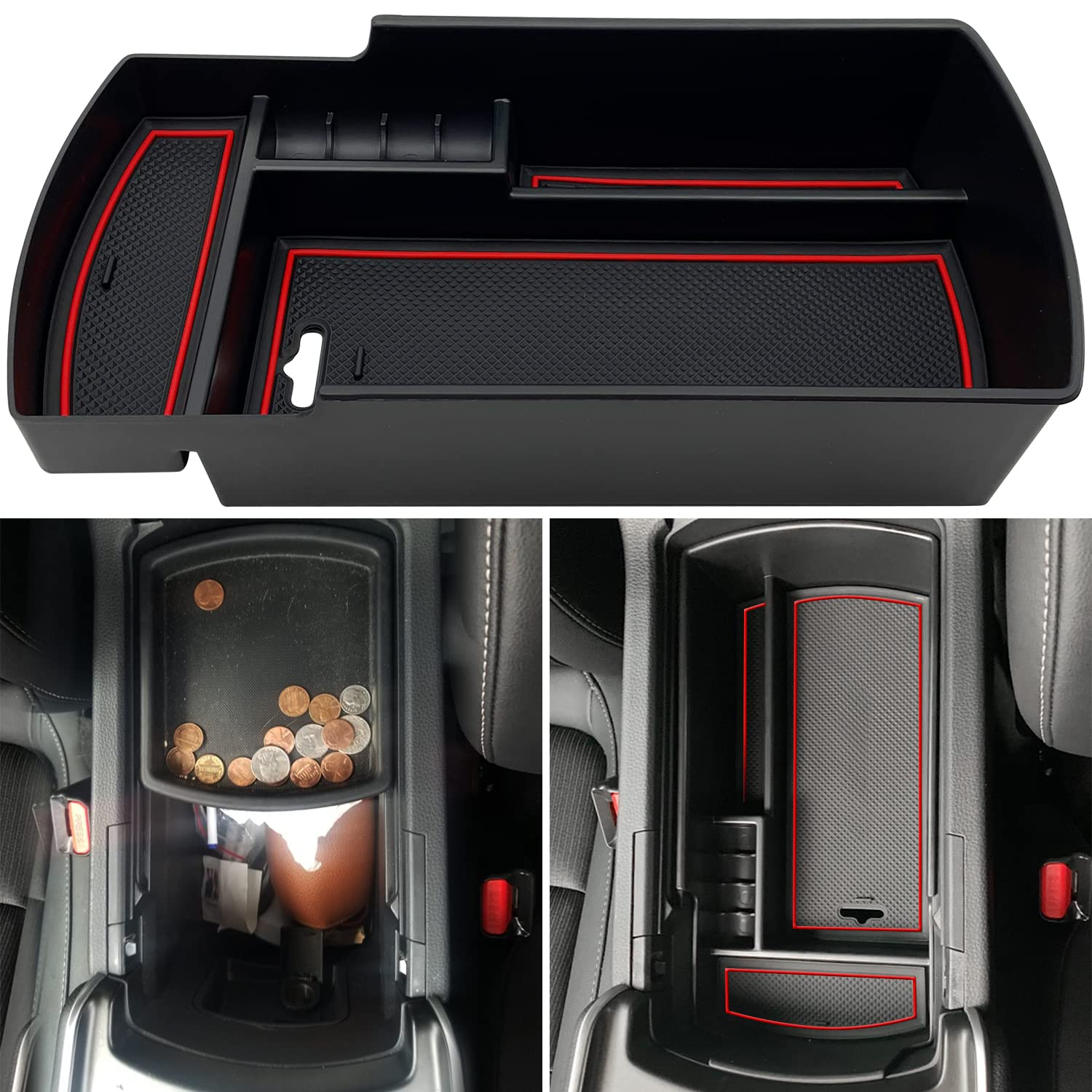 JOJOMARK Center Console Organizer Tray Compatible with Honda Accord 2018-2022 Models - Perfect Fit for Automatic Transmission - Car Accessories for Storage & Organization (Fits Sedan, Commuting, Road Trips)