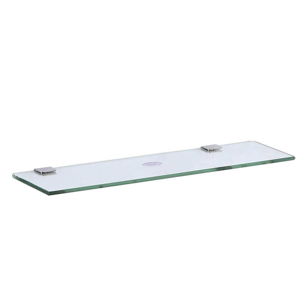 Bathroom Wall Shelf - Tempered Glass Bath Stand, 20-60cm Rectangular Wall-Mounted Shelf (1/2/3 Layer Options) - Perfect for Shower Organization & Bathroom Storage
