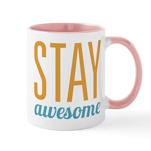 White/Pink Inside - Stay Awesome Mug