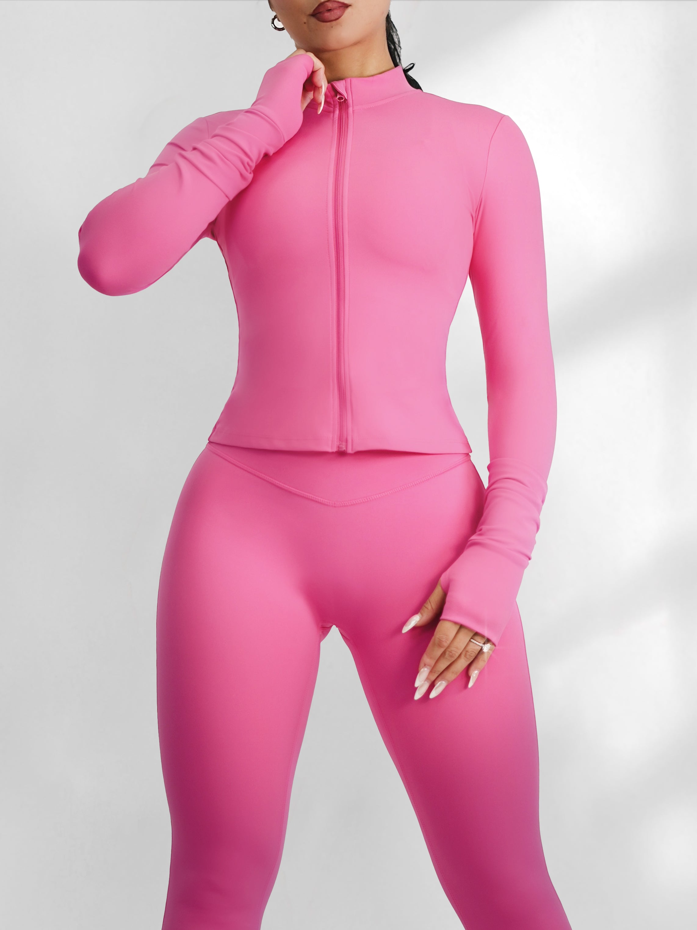 HIIT Athletic Jacket for Women - Breathable Workout Running Jacket in Hot Pink | Perfect for Gym, Yoga & Outdoor Training